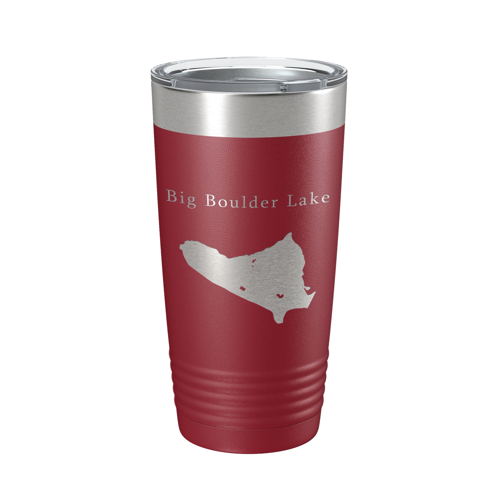 Big Boulder Lake Map Tumbler Travel Mug Insulated Laser Engraved Coffee Cup Pennsylvania 20 oz