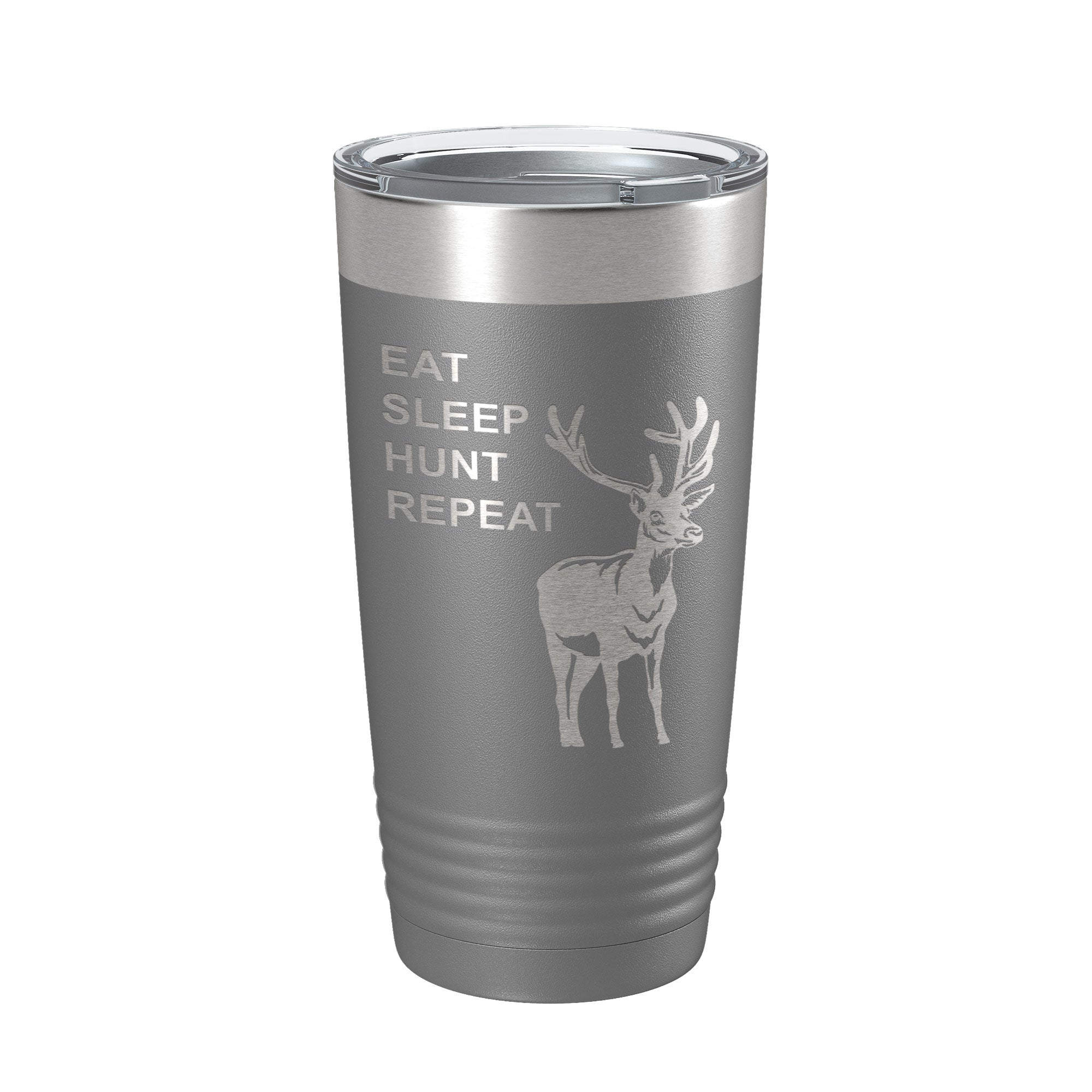Deer Hunter Tumbler Eat Sleep Hunt Repeat Travel Mug Deer Hunting Insulated Laser Engraved Coffee Cup Gift 20 oz
