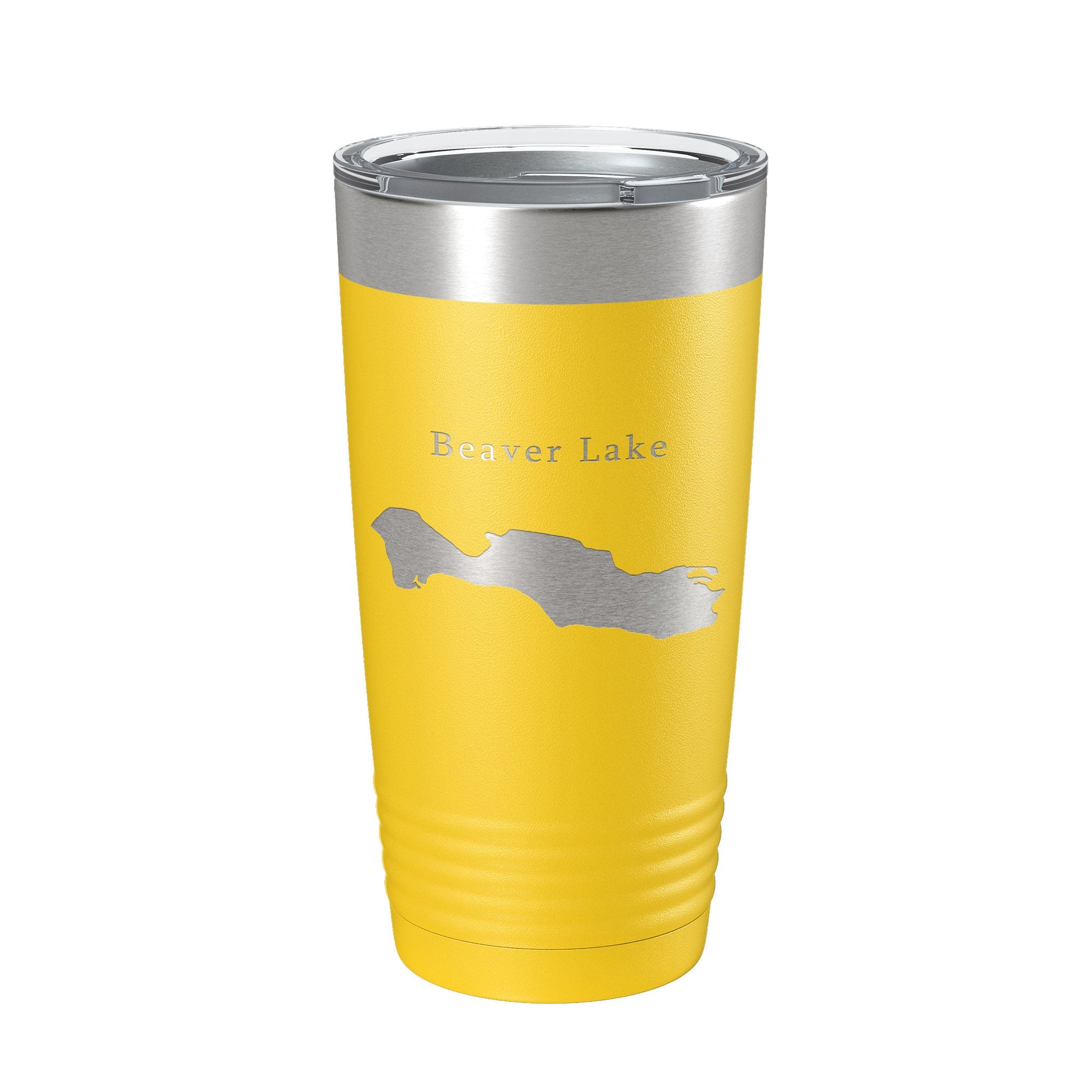 Beaver Lake Map Tumbler Travel Mug Insulated Laser Engraved Coffee Cup Asheville North Carolina 20 oz