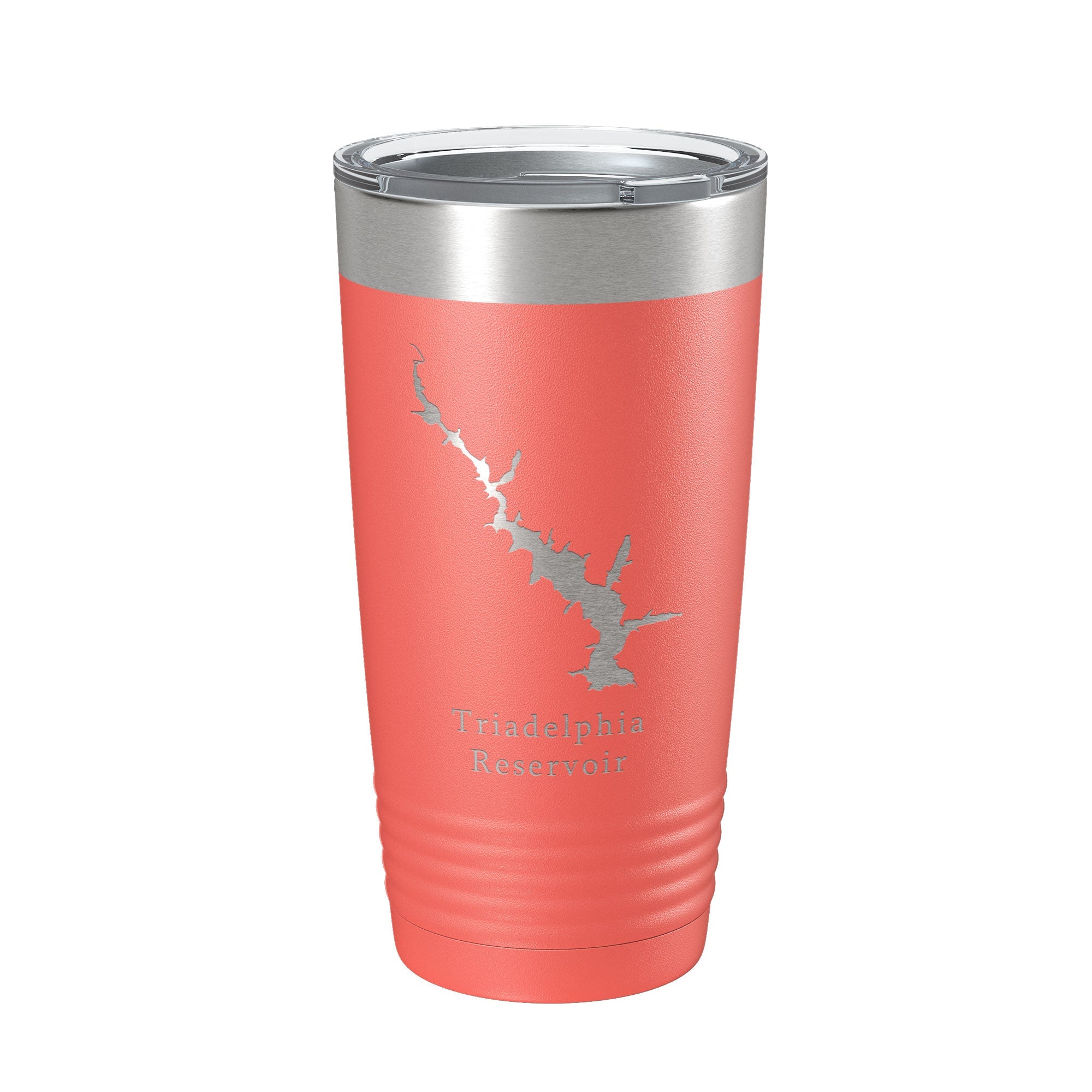 Triadelphia Reservoir Tumbler Lake Map Travel Mug Insulated Laser Engraved Coffee Cup Maryland 20 oz
