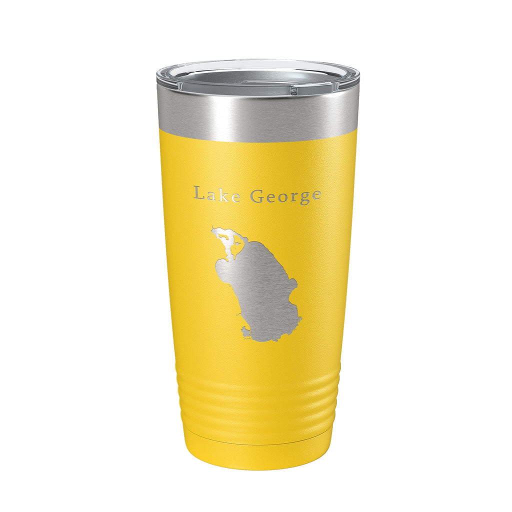 Lake George Map Tumbler Travel Mug Insulated Laser Engraved Coffee Cup Florida 20 oz