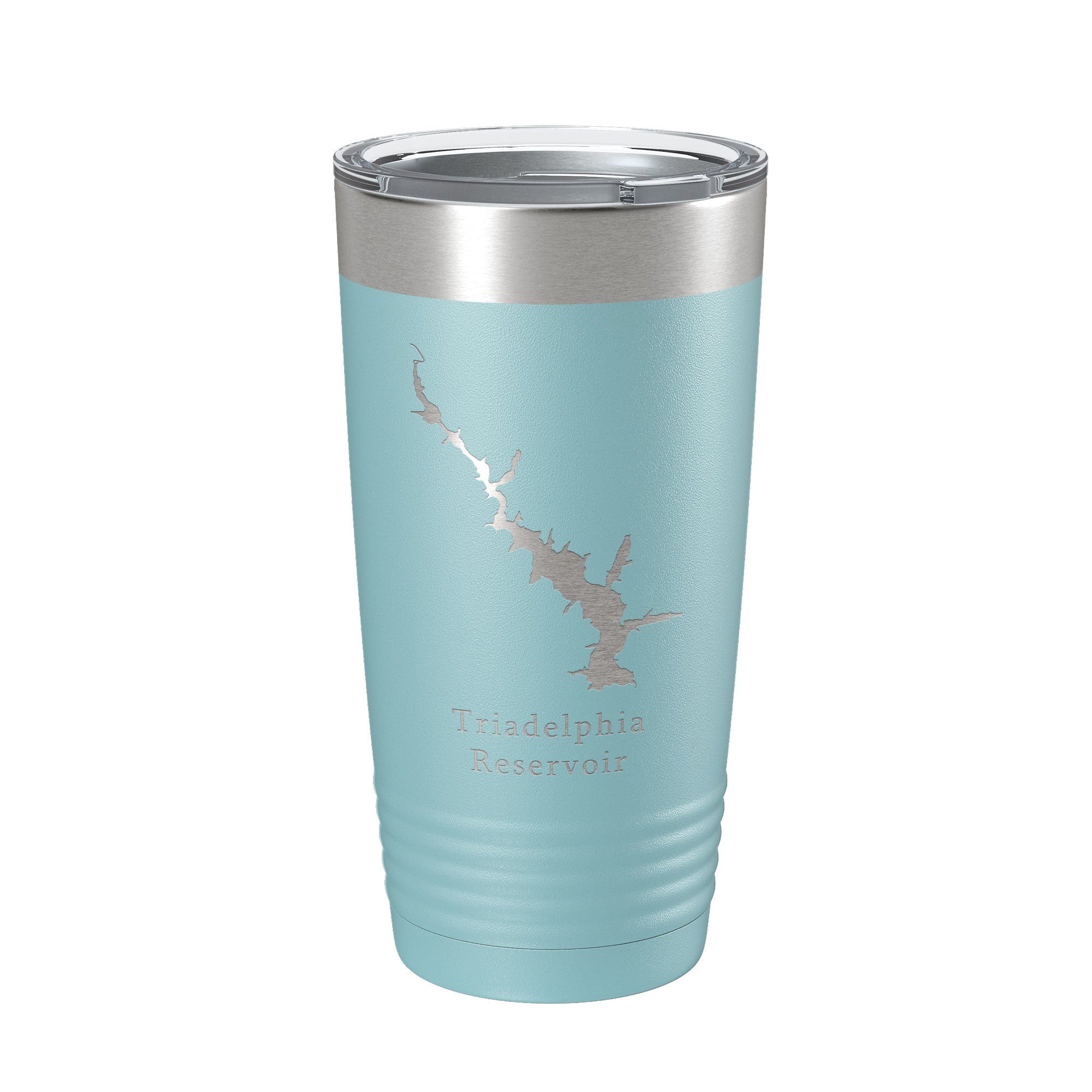 Triadelphia Reservoir Tumbler Lake Map Travel Mug Insulated Laser Engraved Coffee Cup Maryland 20 oz