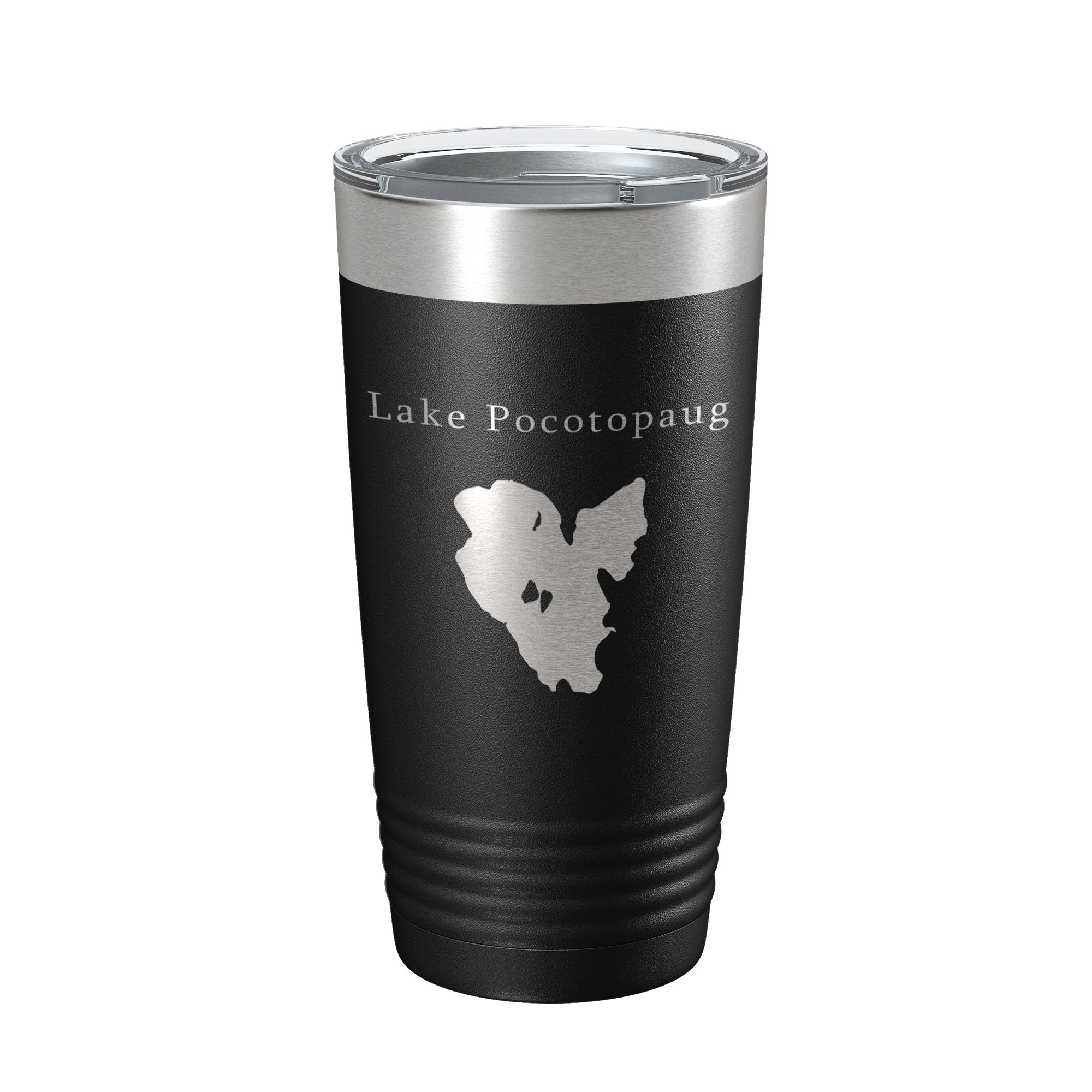 Lake Pocotopaug Map Tumbler Travel Mug Insulated Laser Engraved Coffee Cup Connecticut 20 oz