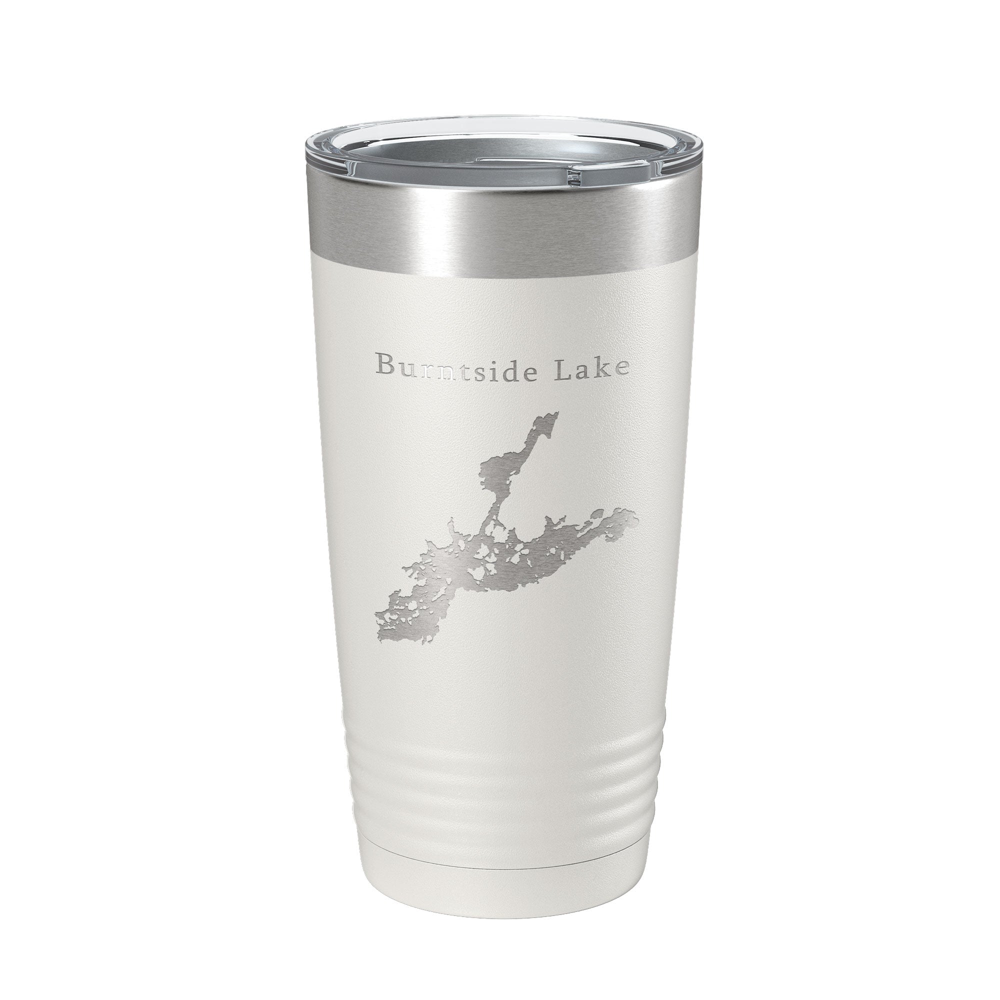 Burntside Lake Map Tumbler Travel Mug Insulated Laser Engraved Coffee Cup Minnesota 20 oz
