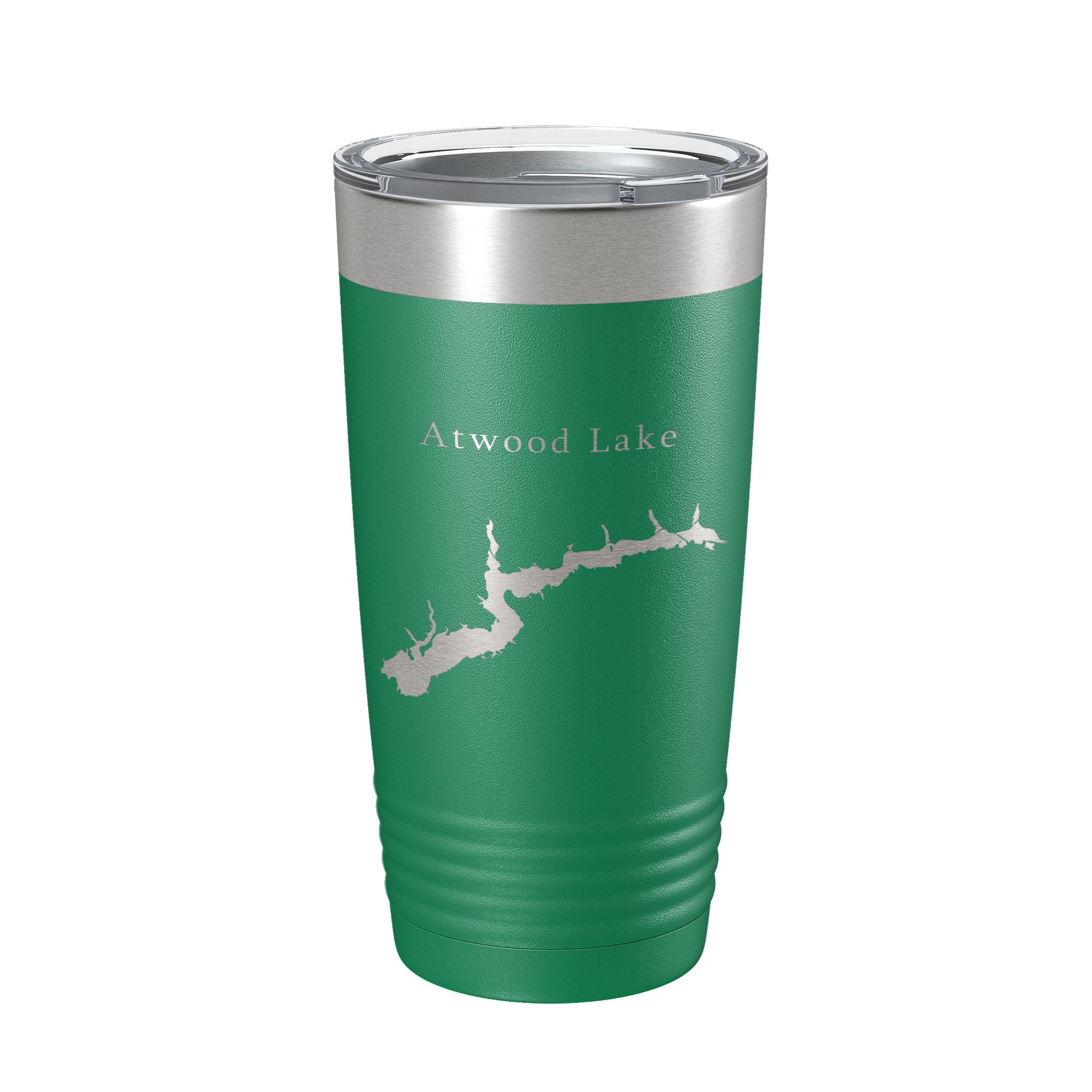 Atwood Lake Map Tumbler Travel Mug Insulated Laser Engraved Coffee Cup Ohio 20 oz