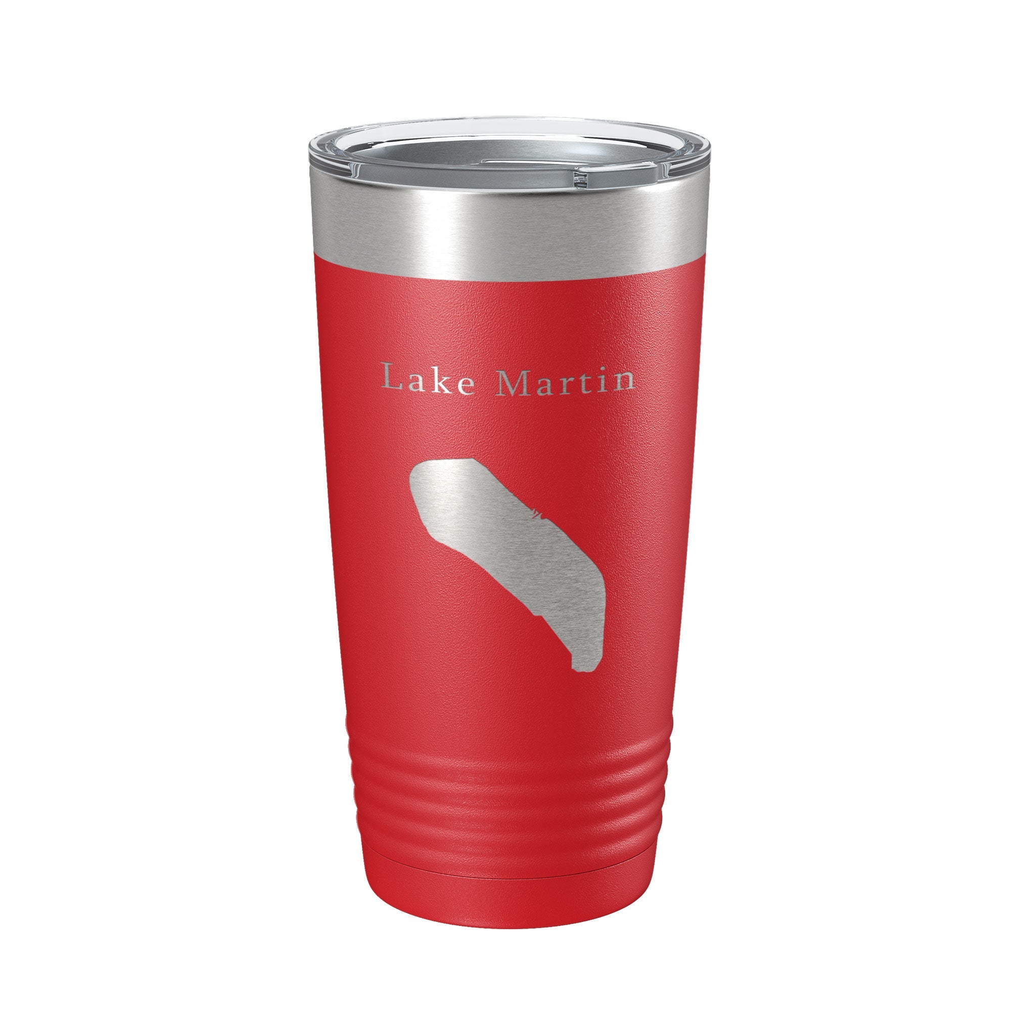Lake Martin Map Tumbler Travel Mug Insulated Laser Engraved Coffee Cup Louisiana 20 oz