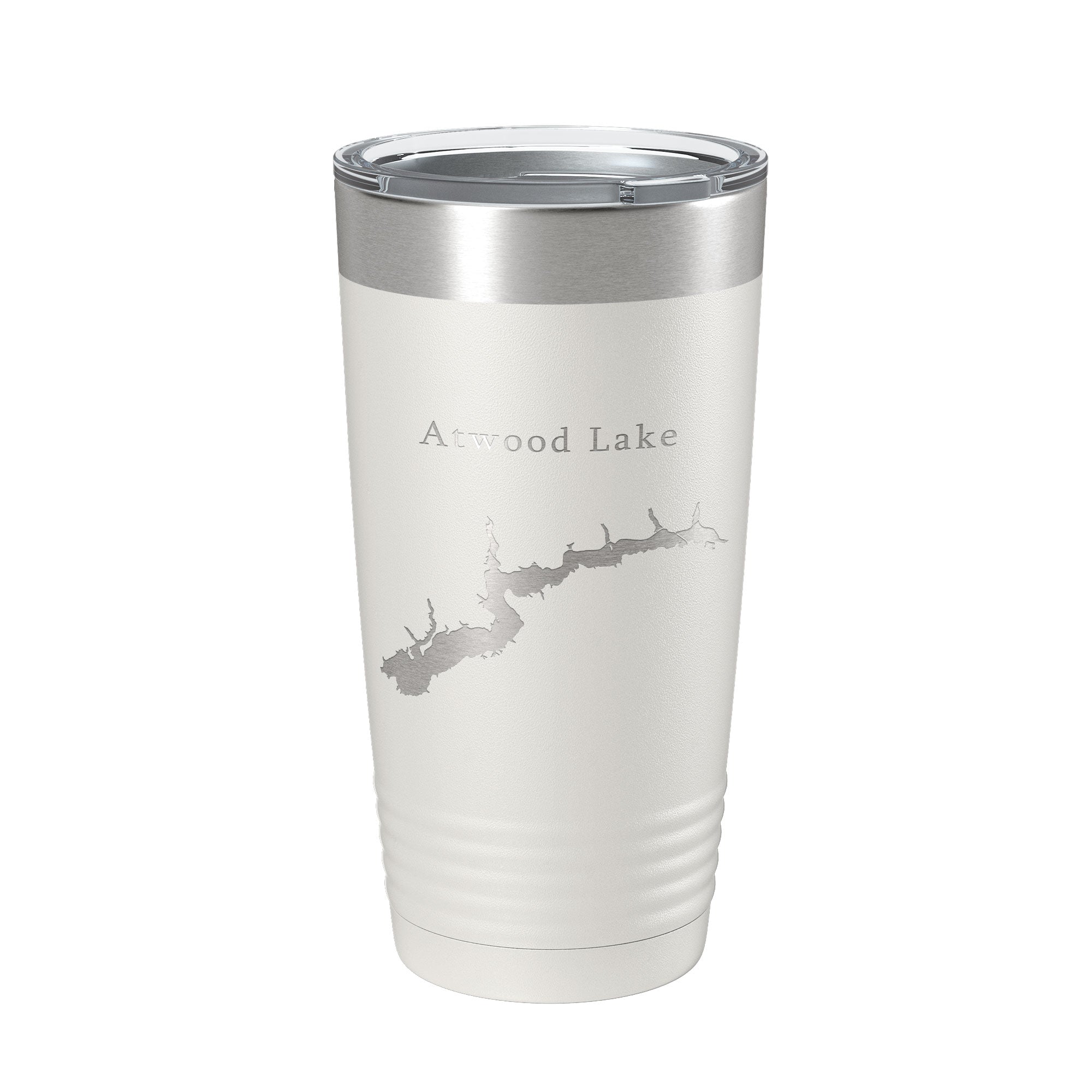 Atwood Lake Map Tumbler Travel Mug Insulated Laser Engraved Coffee Cup Ohio 20 oz