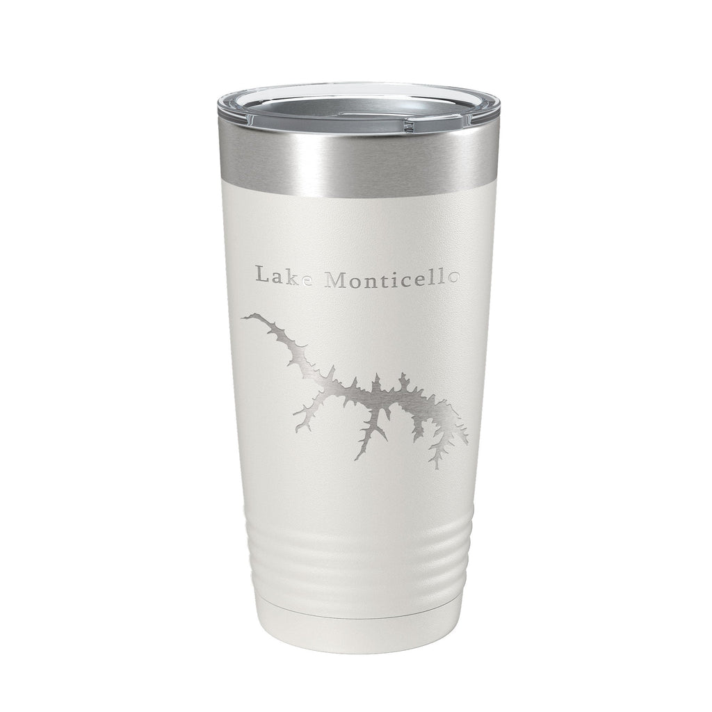 Lake Monticello Map Tumbler Travel Mug Insulated Laser Engraved Coffee Cup Virginia 20 oz