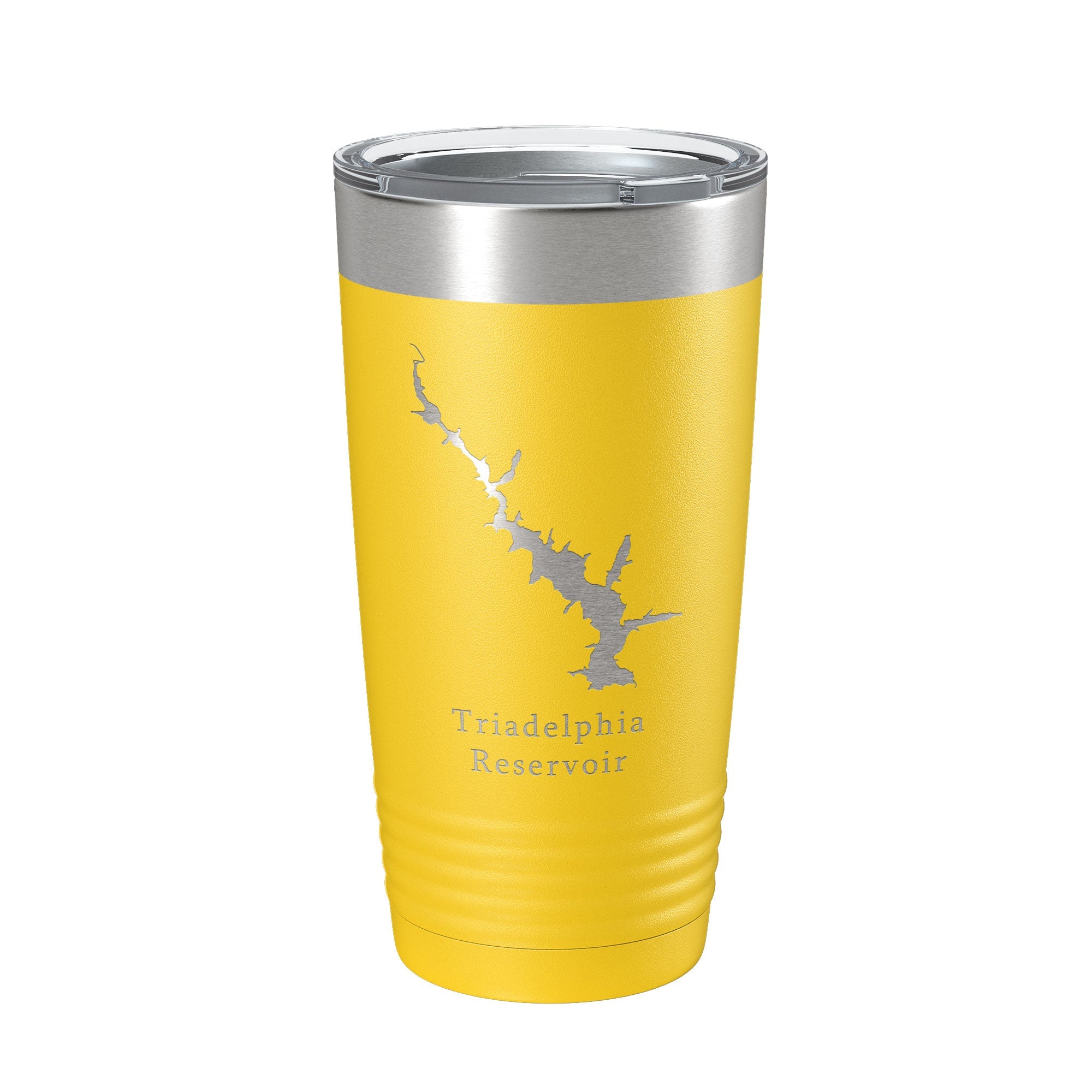 Triadelphia Reservoir Tumbler Lake Map Travel Mug Insulated Laser Engraved Coffee Cup Maryland 20 oz