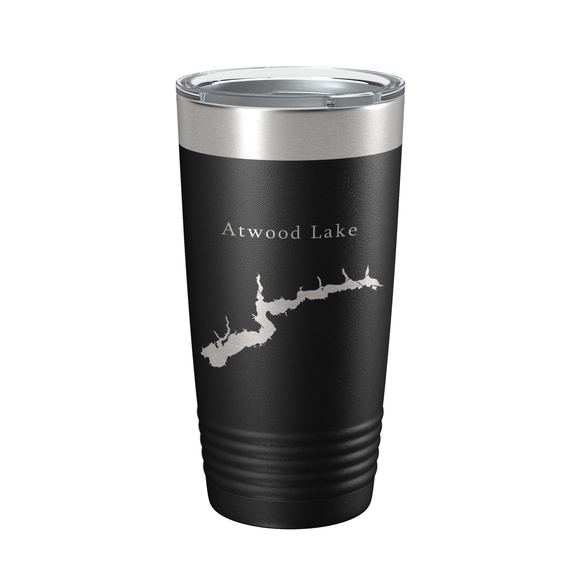 Atwood Lake Map Tumbler Travel Mug Insulated Laser Engraved Coffee Cup Ohio 20 oz