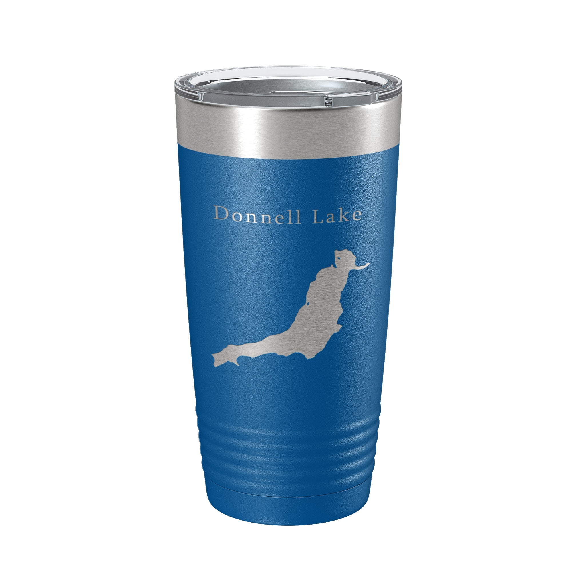 Donnell Lake Map Tumbler Travel Mug Insulated Laser Engraved Coffee Cup California 20 oz
