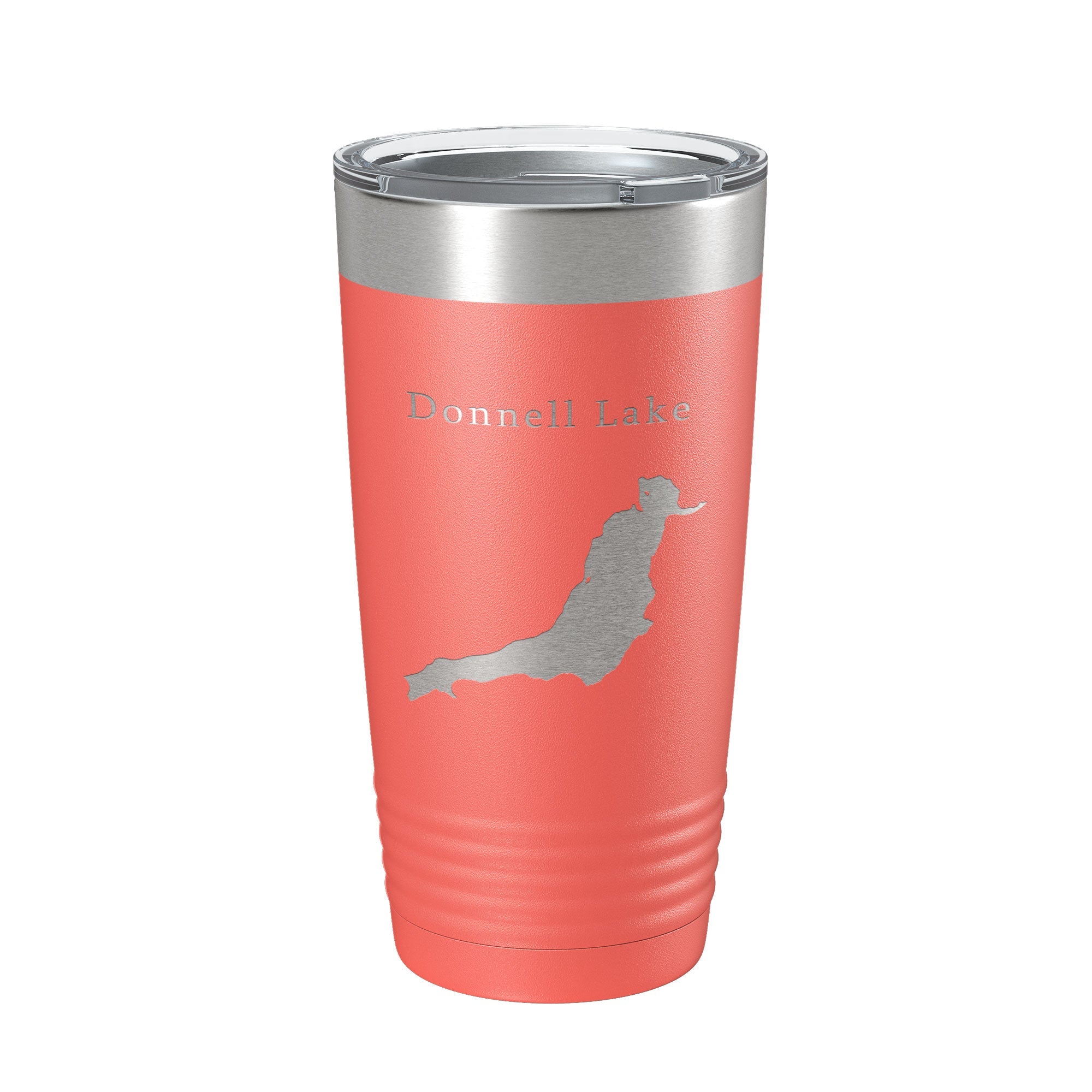 Donnell Lake Map Tumbler Travel Mug Insulated Laser Engraved Coffee Cup California 20 oz