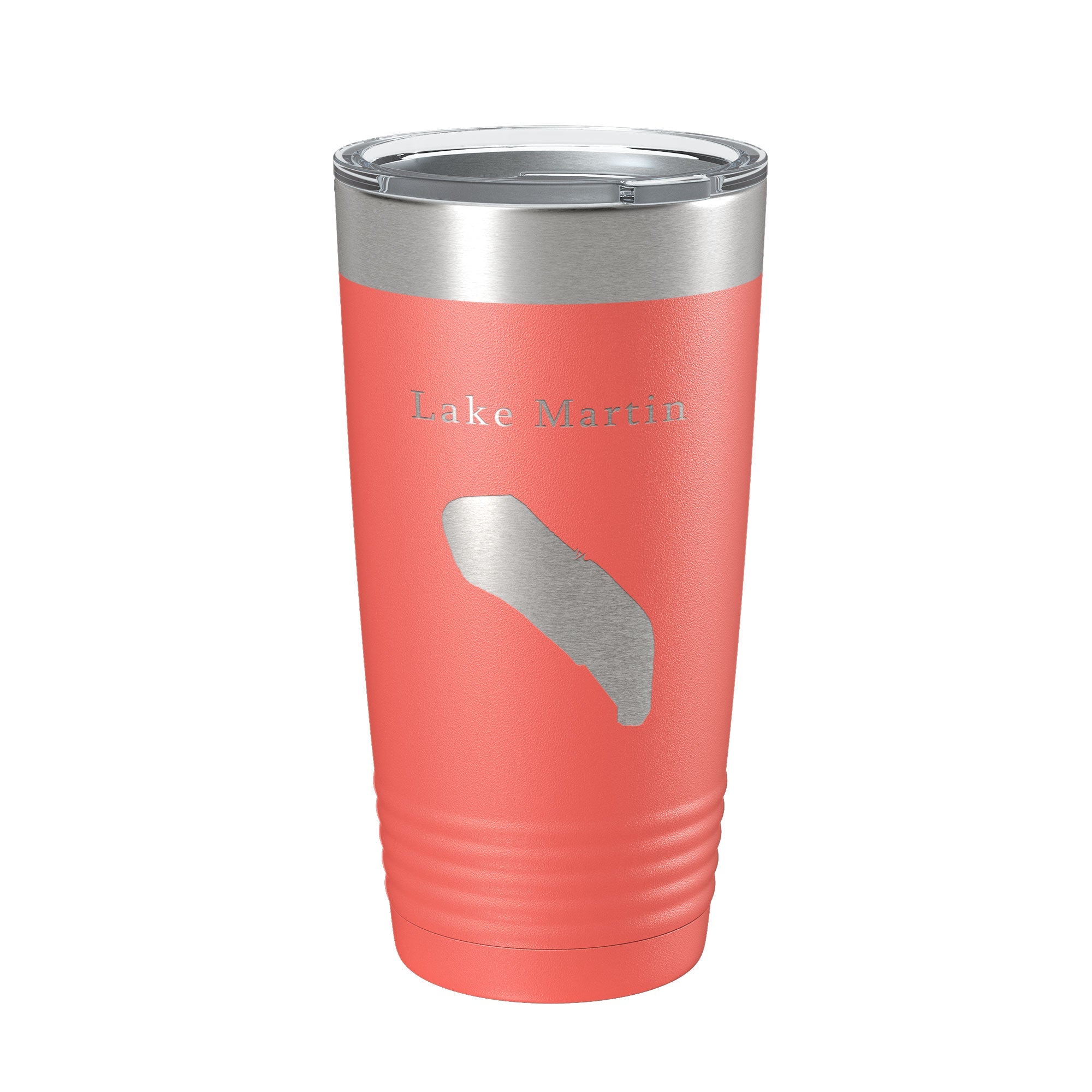 Lake Martin Map Tumbler Travel Mug Insulated Laser Engraved Coffee Cup Louisiana 20 oz
