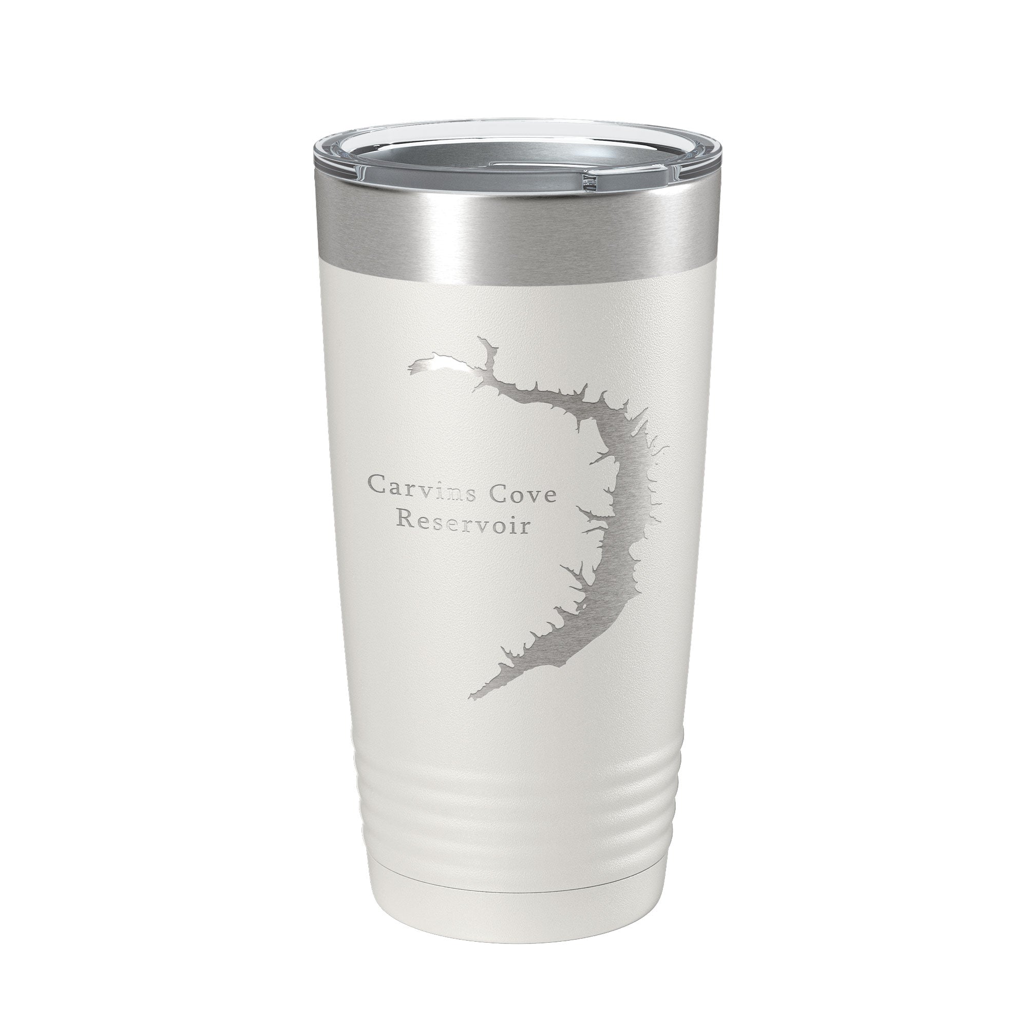 Carvins Cove Reservoir Tumbler Lake Map Travel Mug Insulated Laser Engraved Coffee Cup Virginia 20 oz