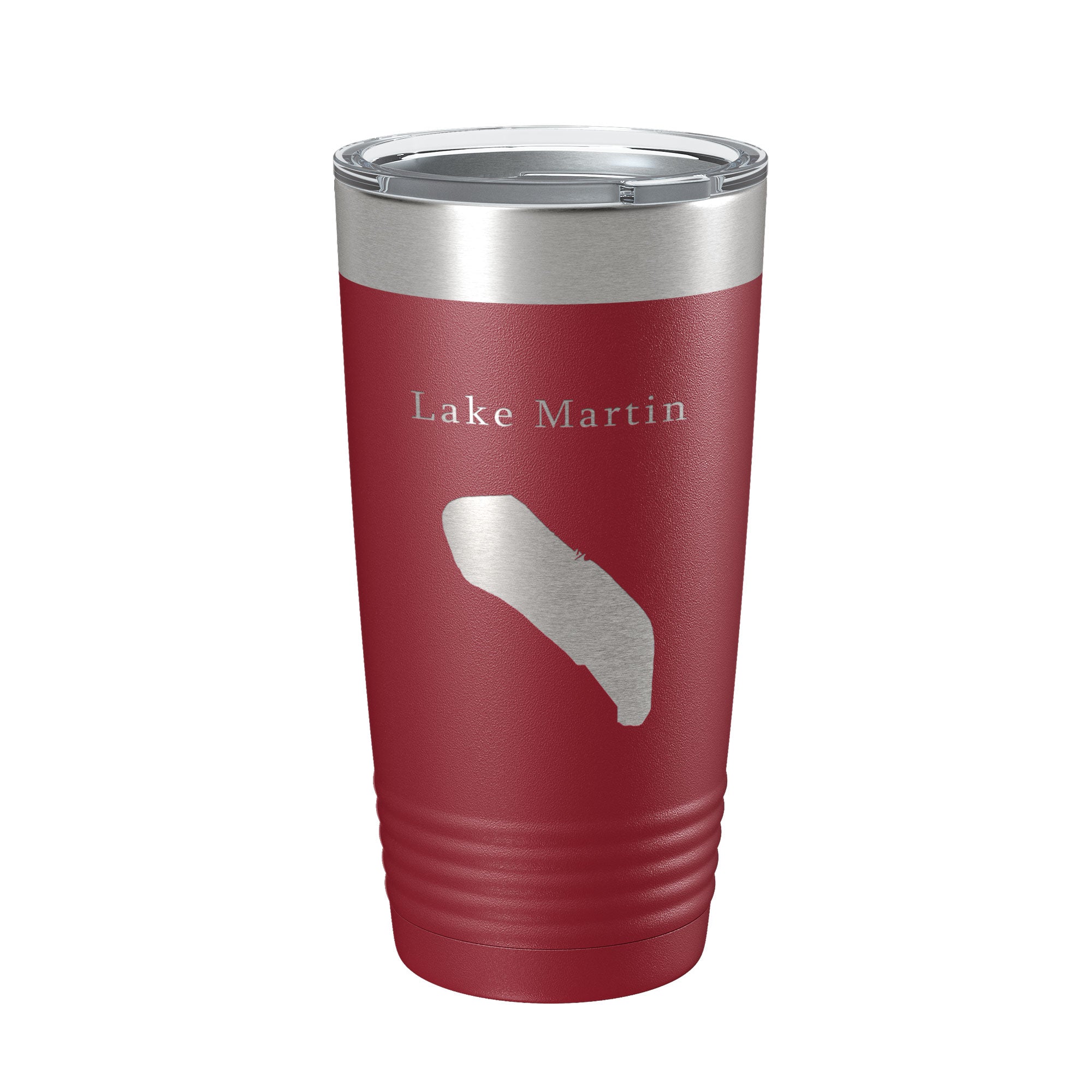 Lake Martin Map Tumbler Travel Mug Insulated Laser Engraved Coffee Cup Louisiana 20 oz