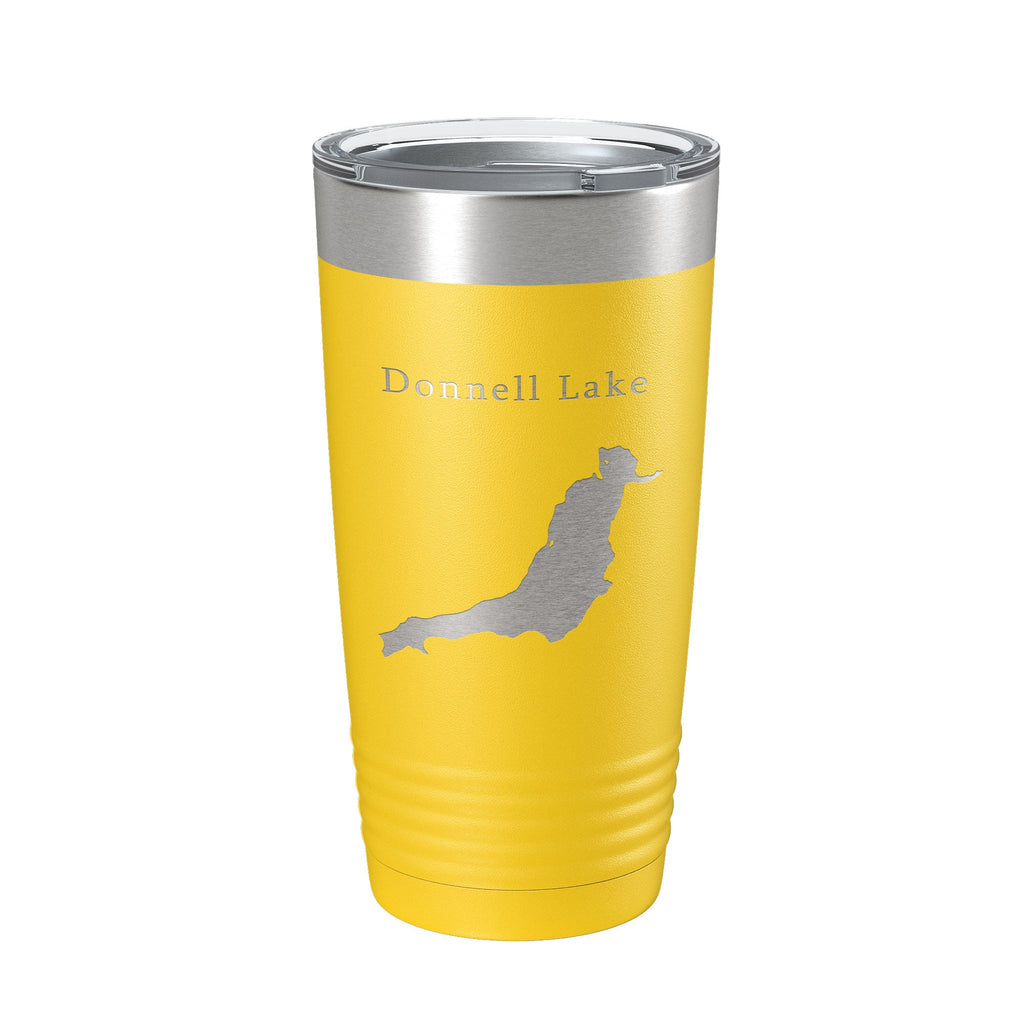 Donnell Lake Map Tumbler Travel Mug Insulated Laser Engraved Coffee Cup California 20 oz