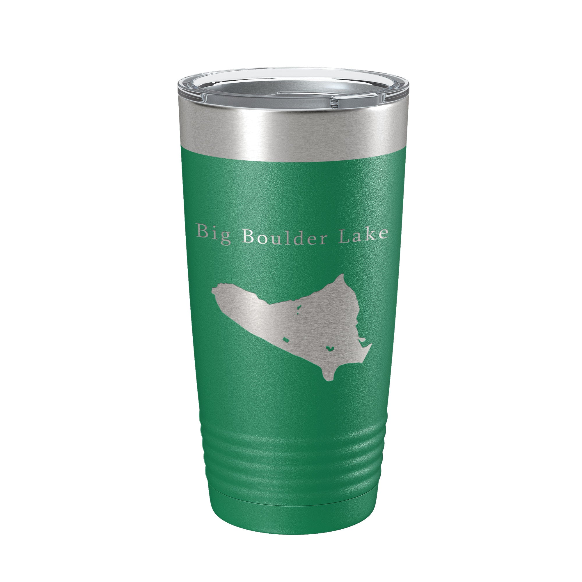 Big Boulder Lake Map Tumbler Travel Mug Insulated Laser Engraved Coffee Cup Pennsylvania 20 oz