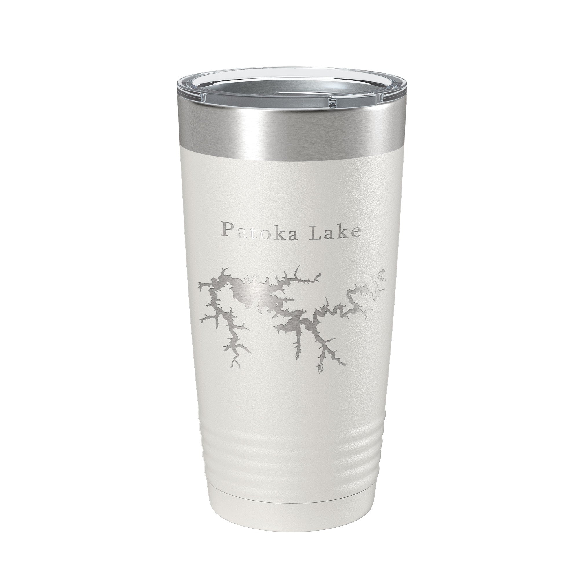 Patoka Lake Map Tumbler Travel Mug Insulated Laser Engraved Coffee Cup Indiana 20 oz
