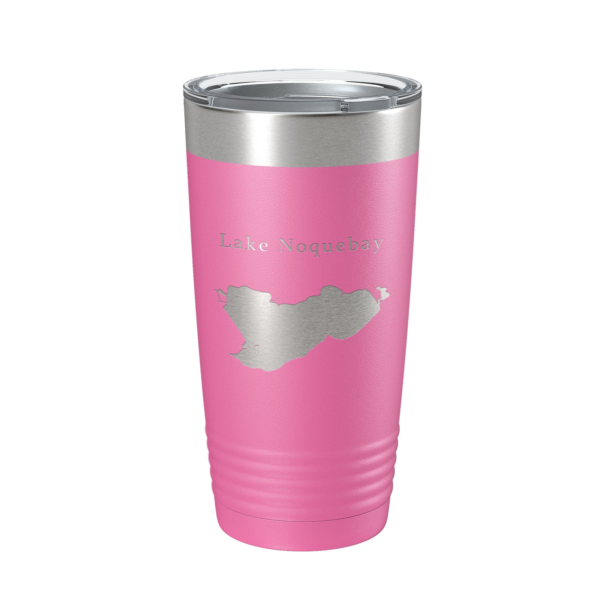 Lake Noquebay Map Tumbler Travel Mug Insulated Laser Engraved Coffee Cup Wisconsin 20 oz