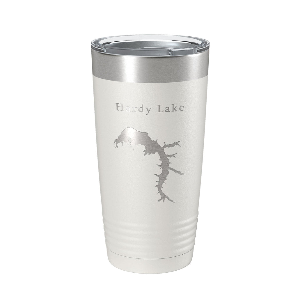 Hardy Lake Map Tumbler Travel Mug Insulated Laser Engraved Coffee Cup Indiana 20 oz