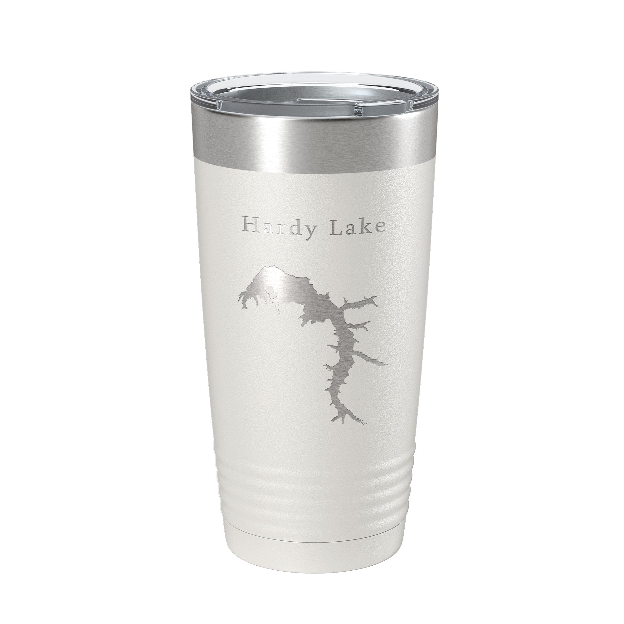 Hardy Lake Map Tumbler Travel Mug Insulated Laser Engraved Coffee Cup Indiana 20 oz