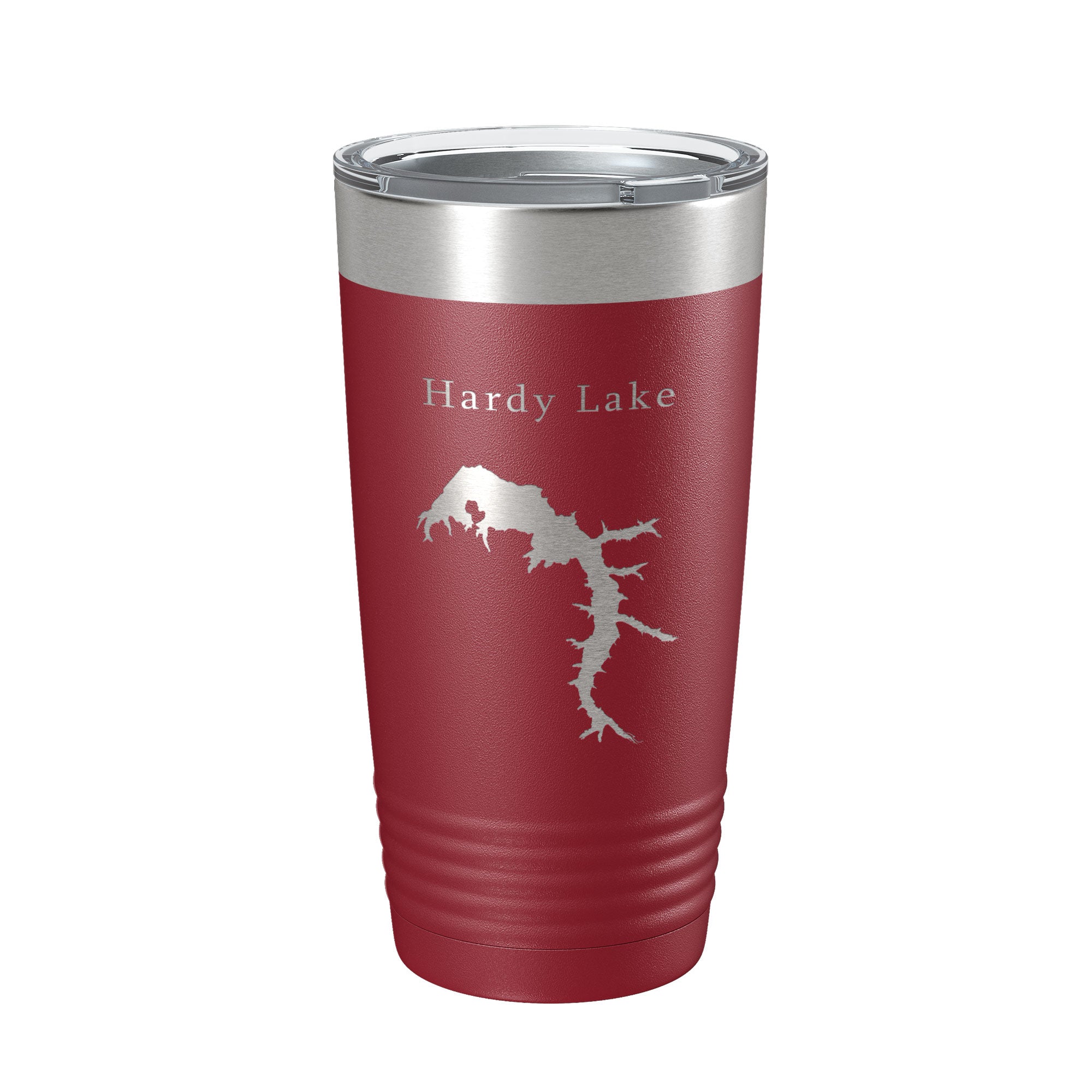 Hardy Lake Map Tumbler Travel Mug Insulated Laser Engraved Coffee Cup Indiana 20 oz
