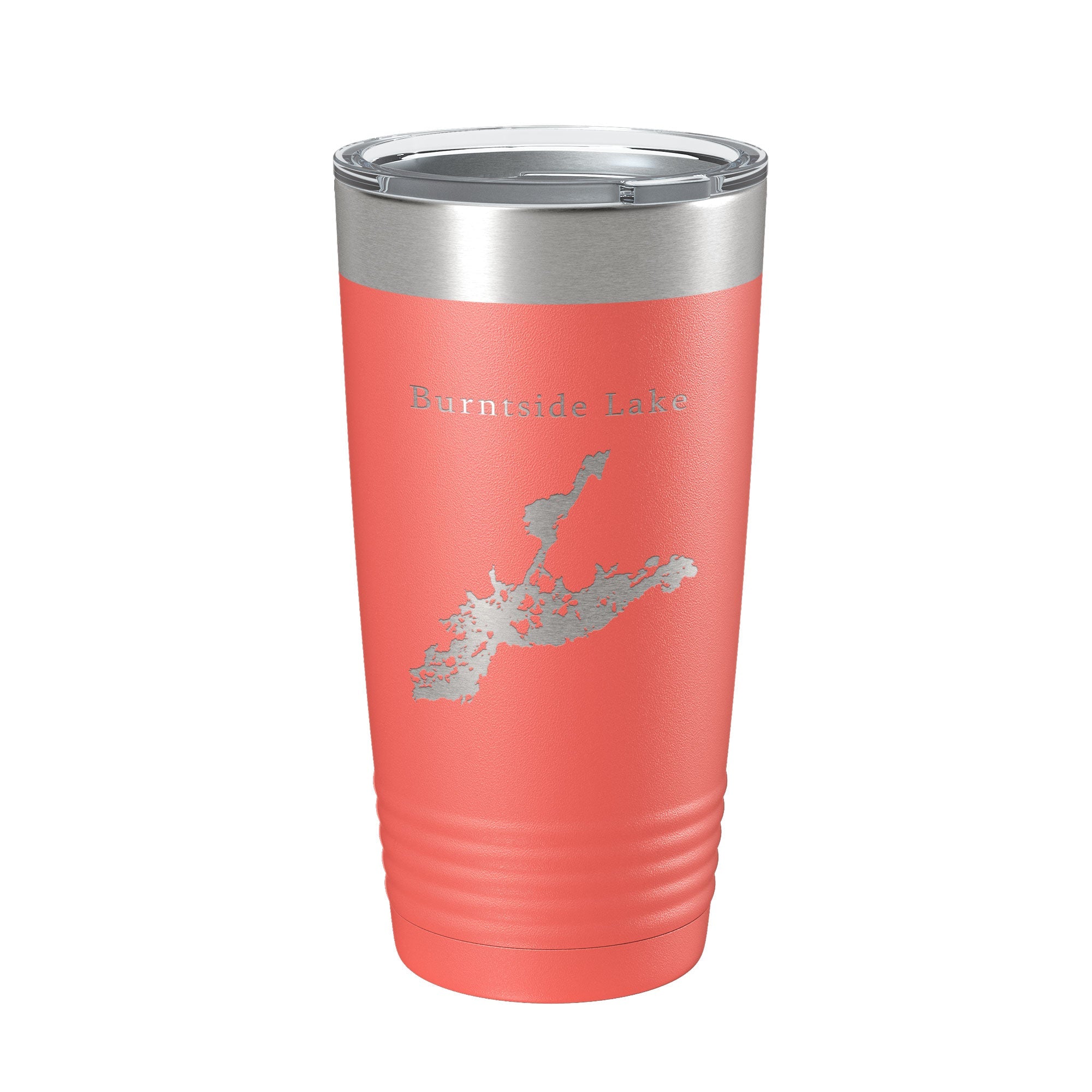 Burntside Lake Map Tumbler Travel Mug Insulated Laser Engraved Coffee Cup Minnesota 20 oz