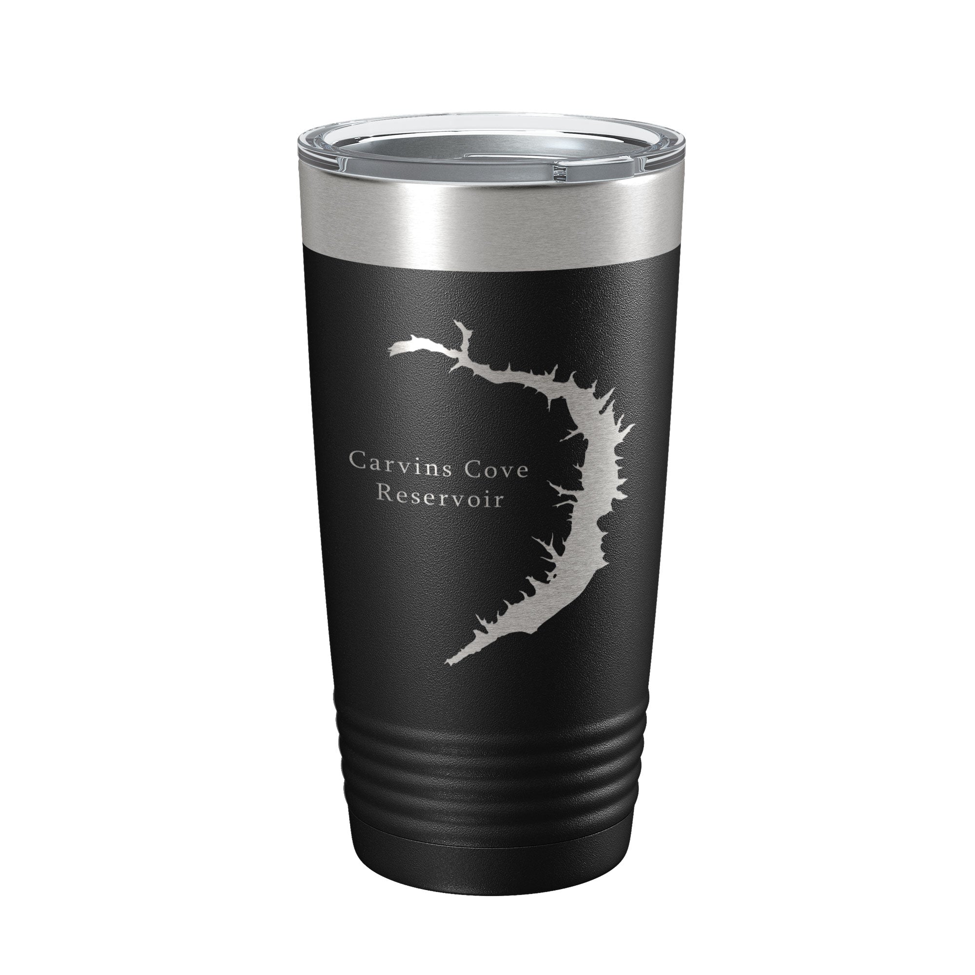 Carvins Cove Reservoir Tumbler Lake Map Travel Mug Insulated Laser Engraved Coffee Cup Virginia 20 oz