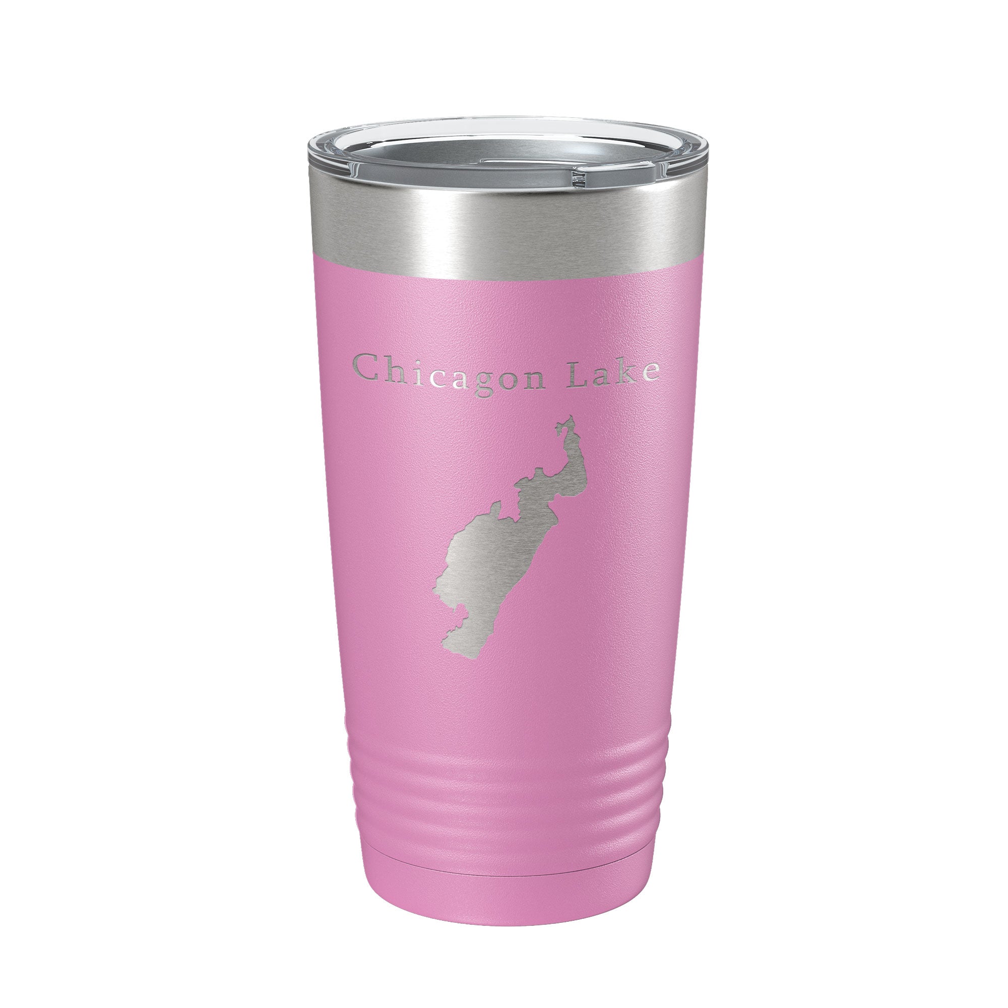 Chicagon Lake Map Tumbler Travel Mug Insulated Laser Engraved Coffee Cup Michigan 20 oz