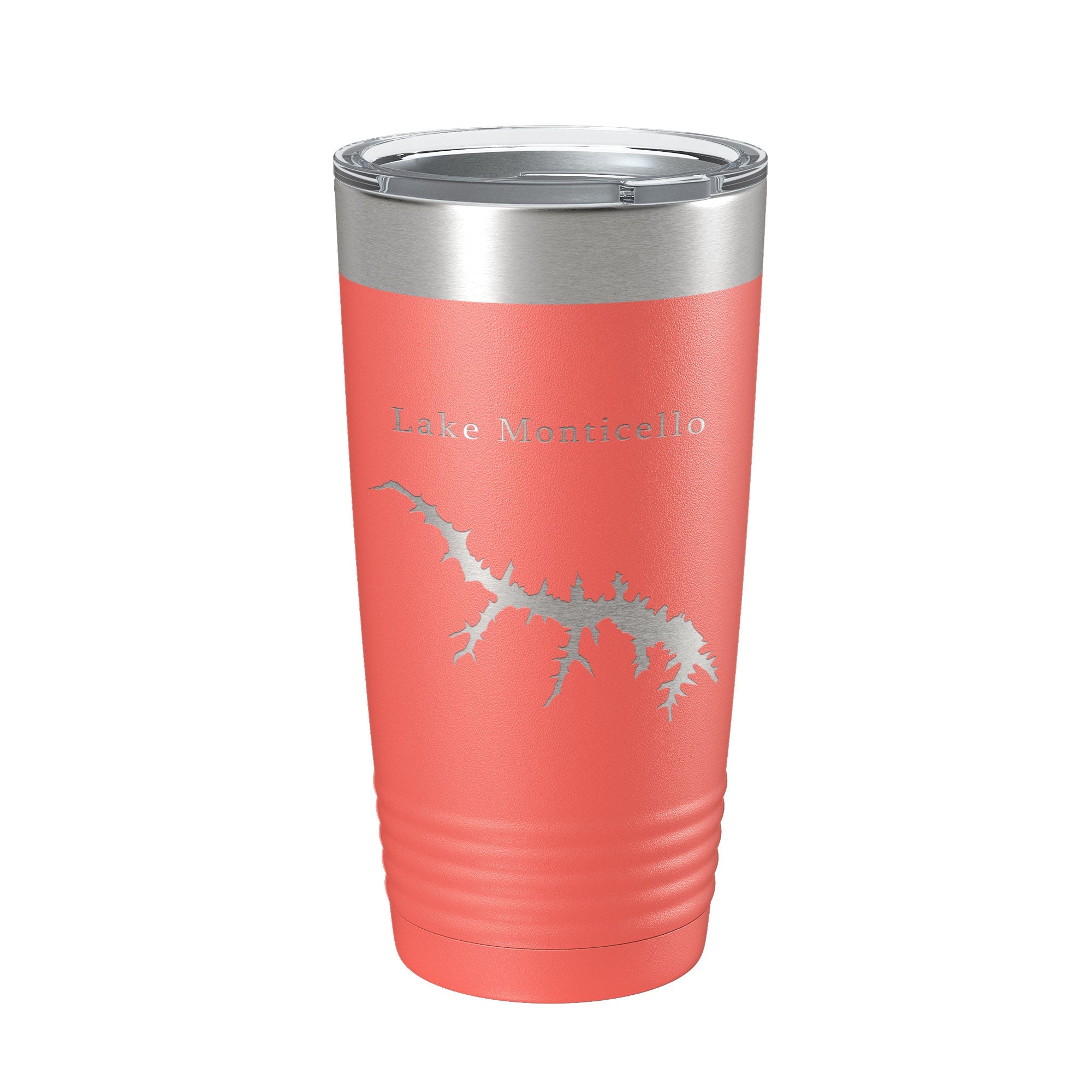 Lake Monticello Map Tumbler Travel Mug Insulated Laser Engraved Coffee Cup Virginia 20 oz