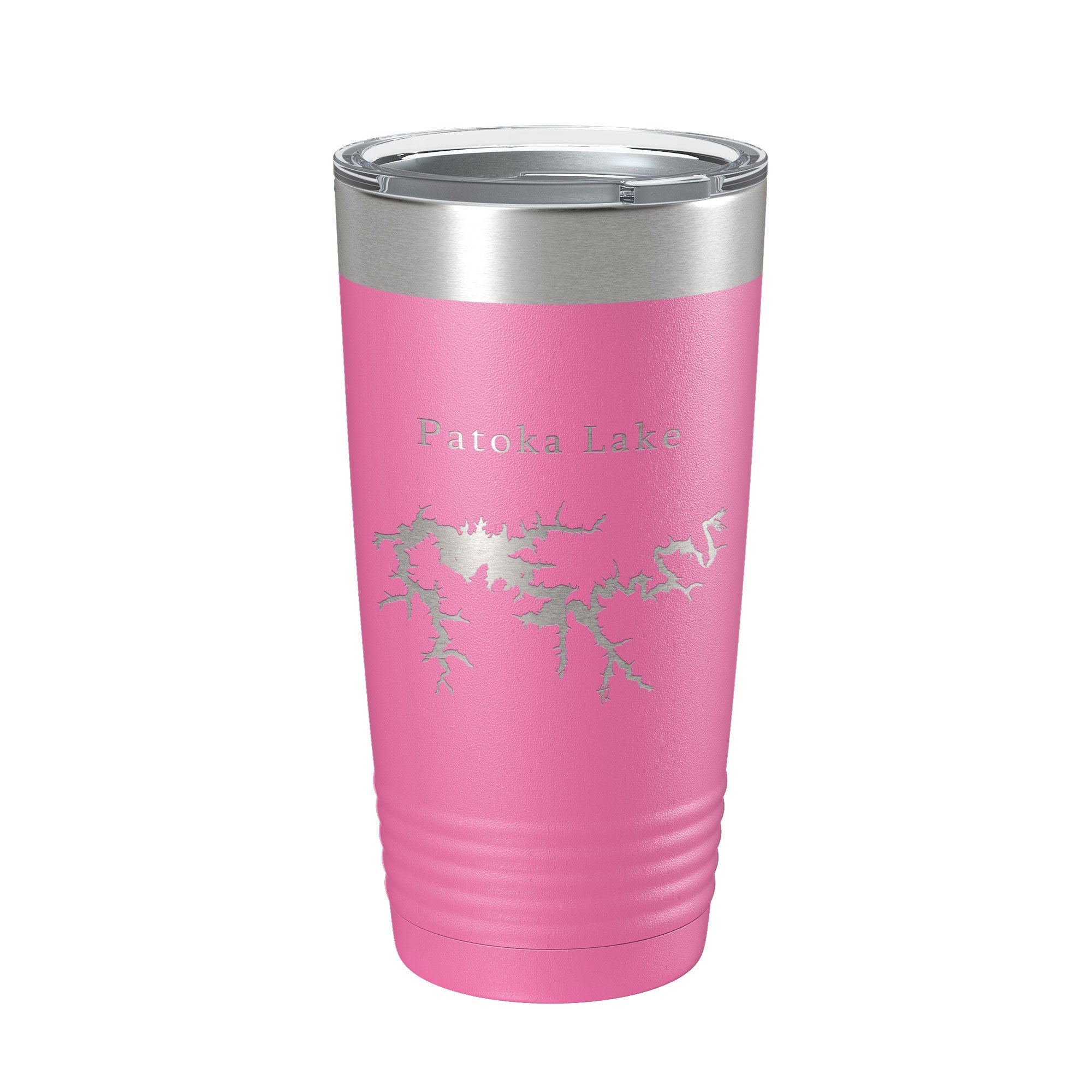Patoka Lake Map Tumbler Travel Mug Insulated Laser Engraved Coffee Cup Indiana 20 oz