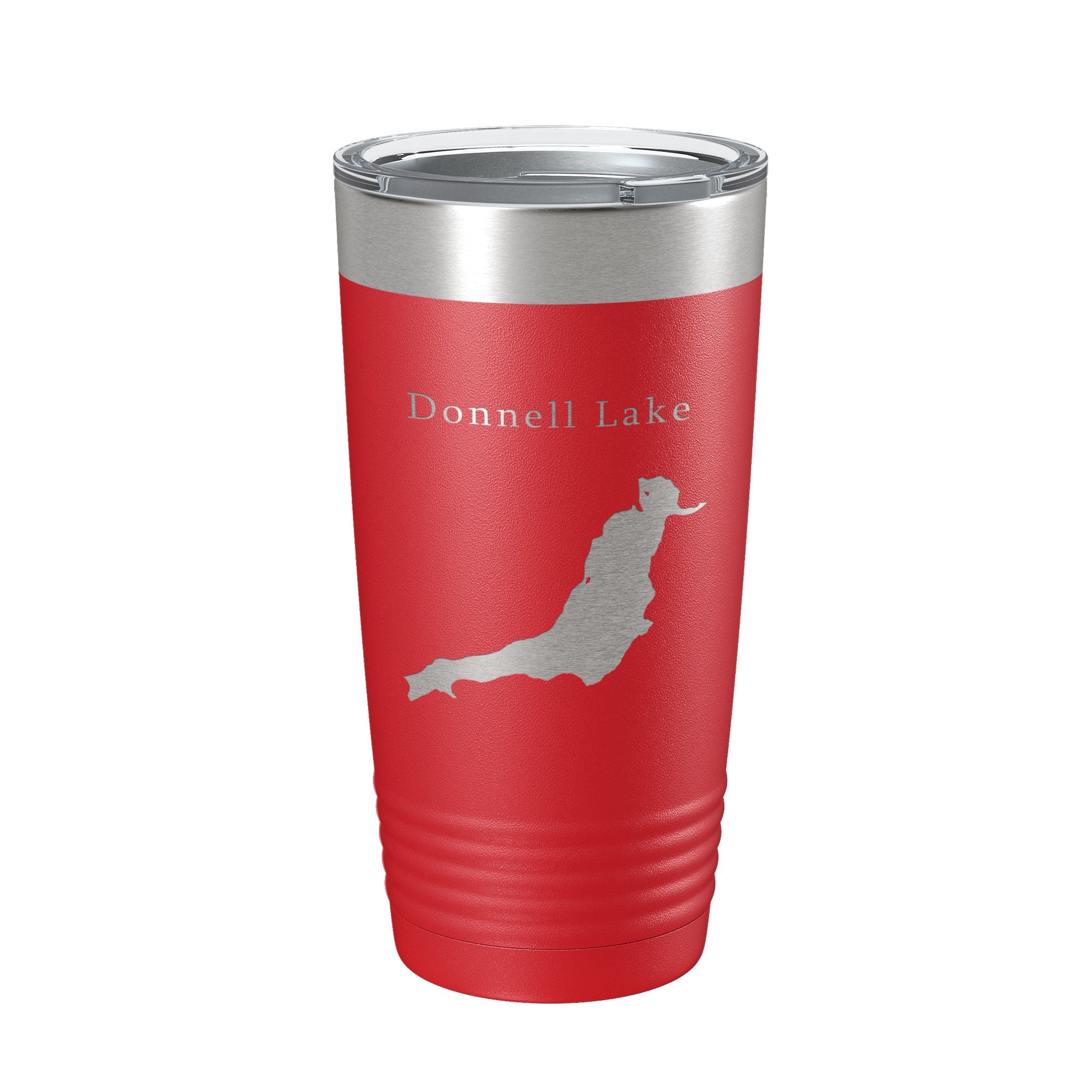 Donnell Lake Map Tumbler Travel Mug Insulated Laser Engraved Coffee Cup California 20 oz