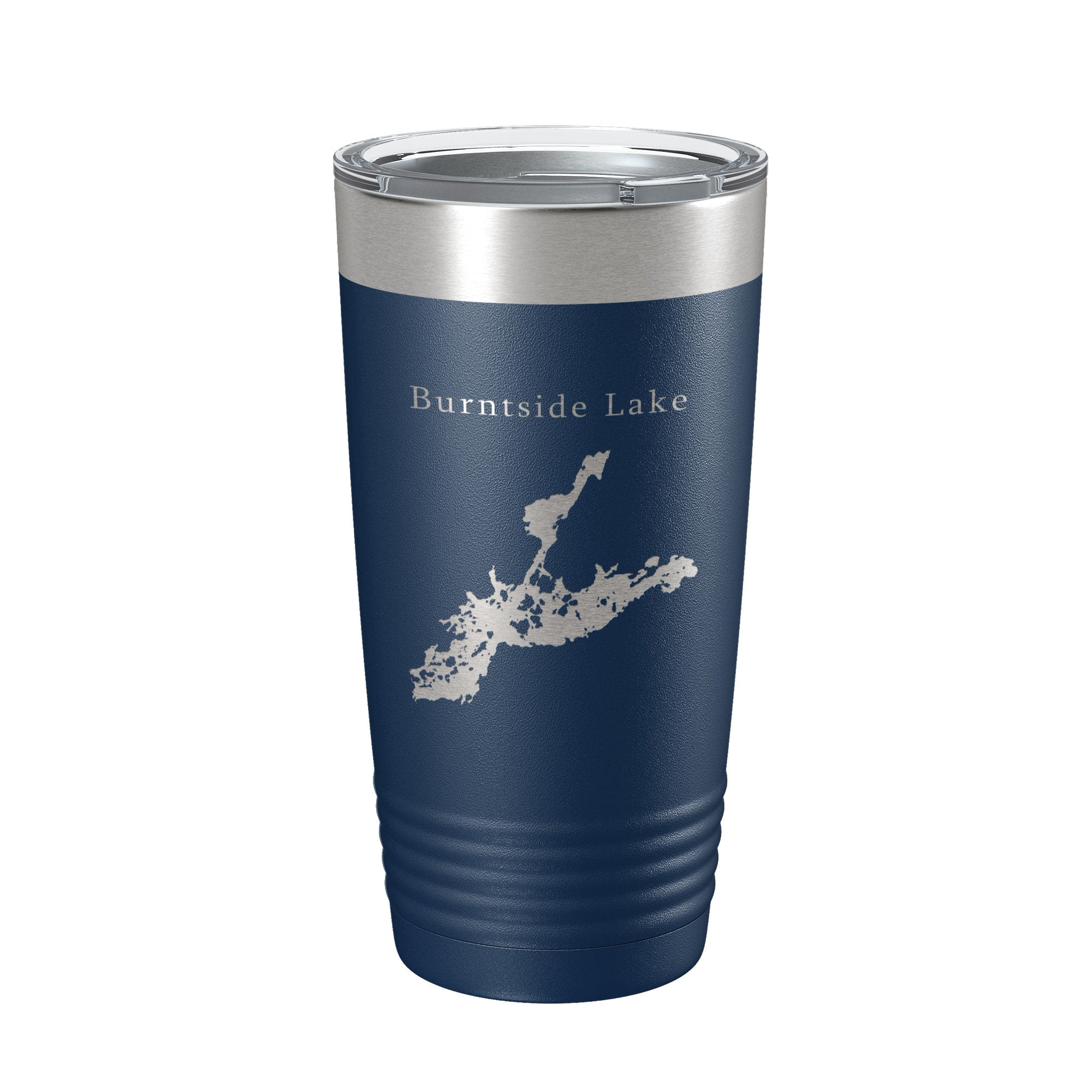 Burntside Lake Map Tumbler Travel Mug Insulated Laser Engraved Coffee Cup Minnesota 20 oz