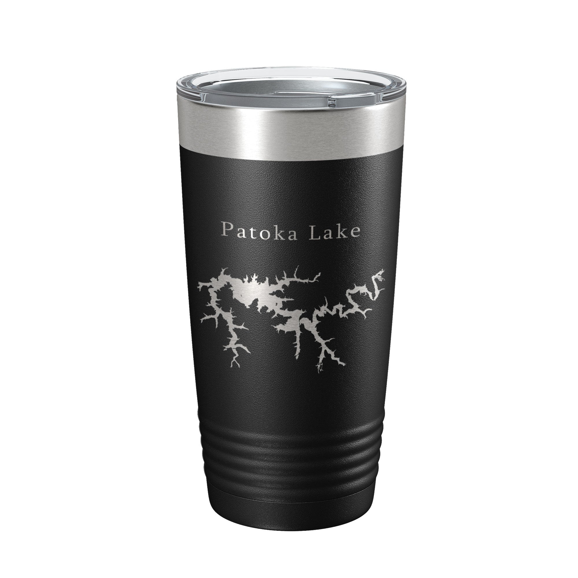 Patoka Lake Map Tumbler Travel Mug Insulated Laser Engraved Coffee Cup Indiana 20 oz