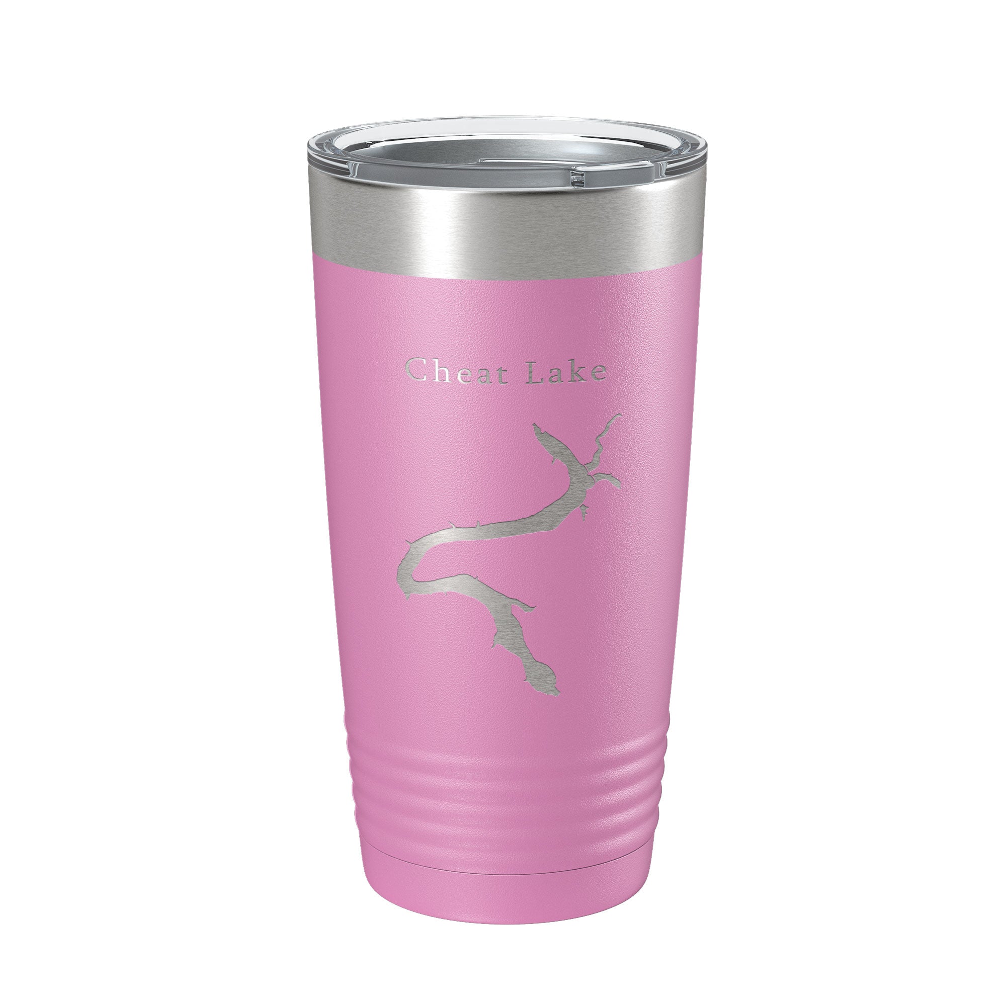 Cheat Lake Map Tumbler Travel Mug Insulated Laser Engraved Coffee Cup Morgantown West Virginia 20 oz