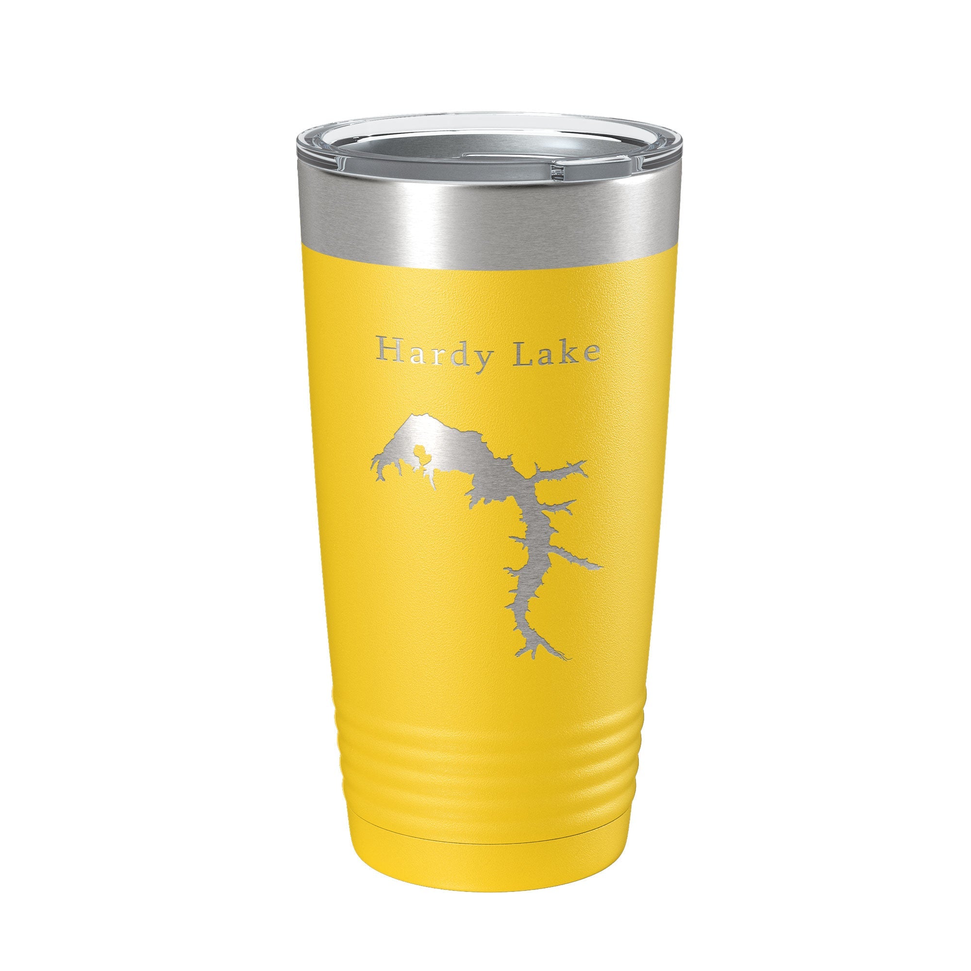 Hardy Lake Map Tumbler Travel Mug Insulated Laser Engraved Coffee Cup Indiana 20 oz