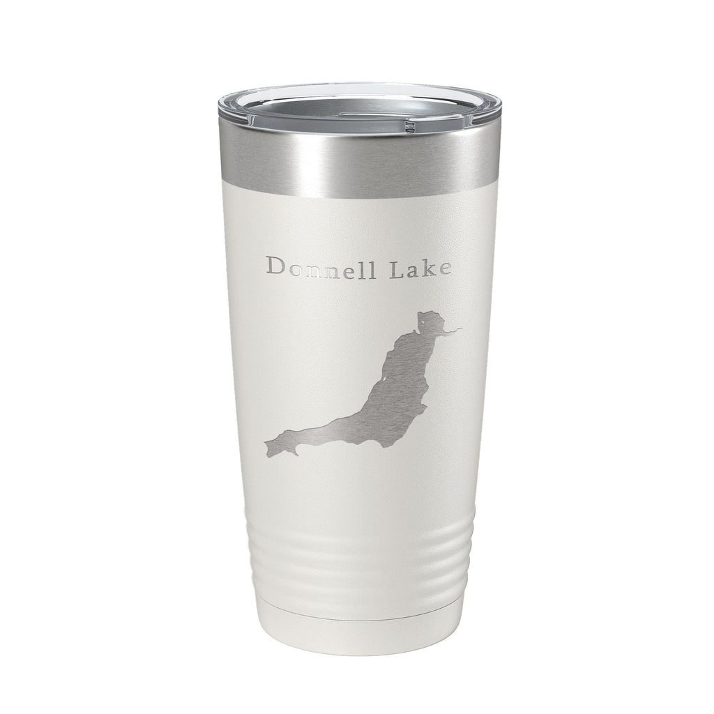 Donnell Lake Map Tumbler Travel Mug Insulated Laser Engraved Coffee Cup California 20 oz