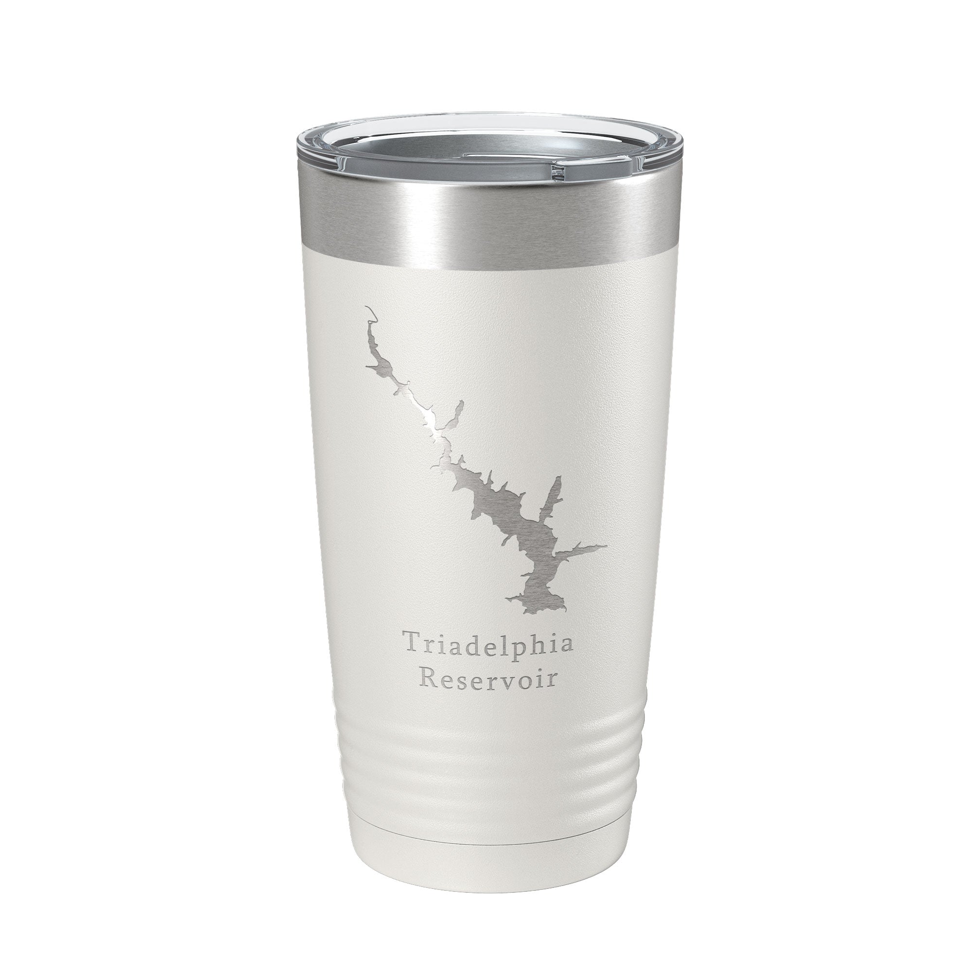 Triadelphia Reservoir Tumbler Lake Map Travel Mug Insulated Laser Engraved Coffee Cup Maryland 20 oz