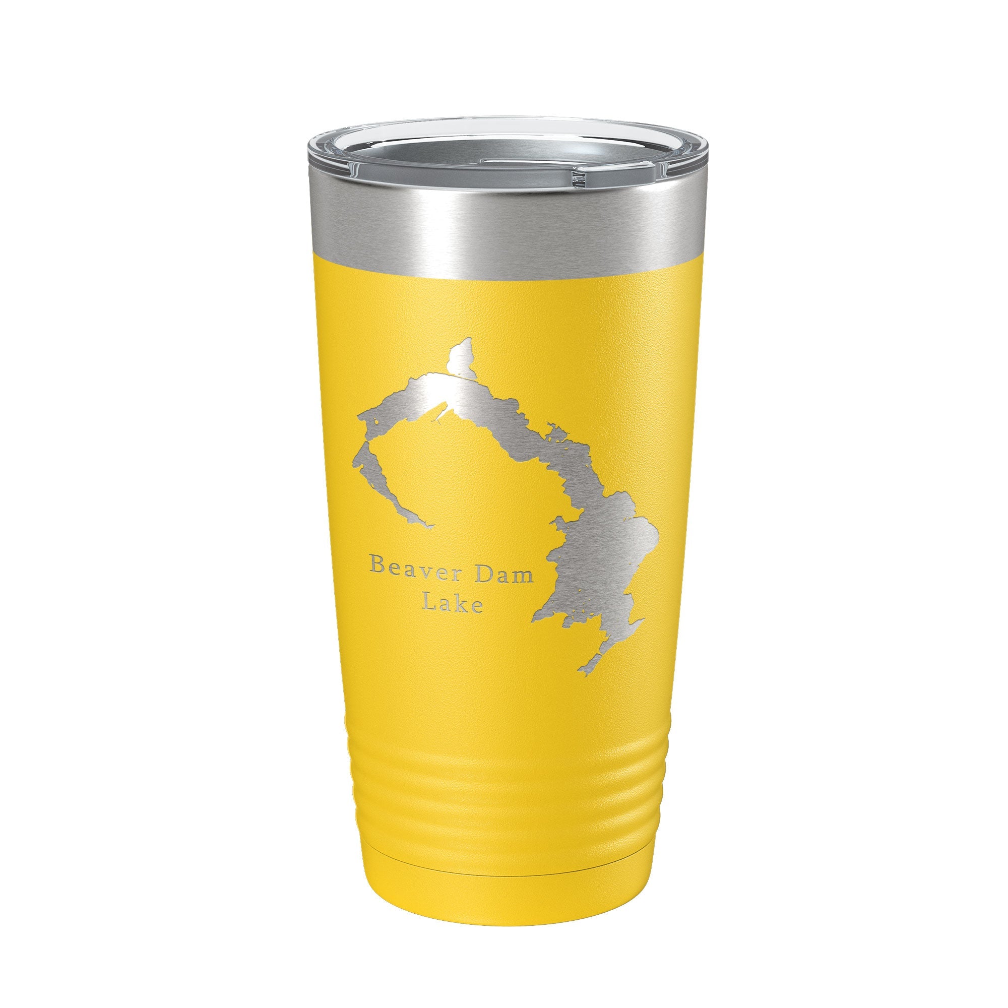 Beaver Dam Lake Map Tumbler Travel Mug Insulated Laser Engraved Coffee Cup Wisconsin 20 oz