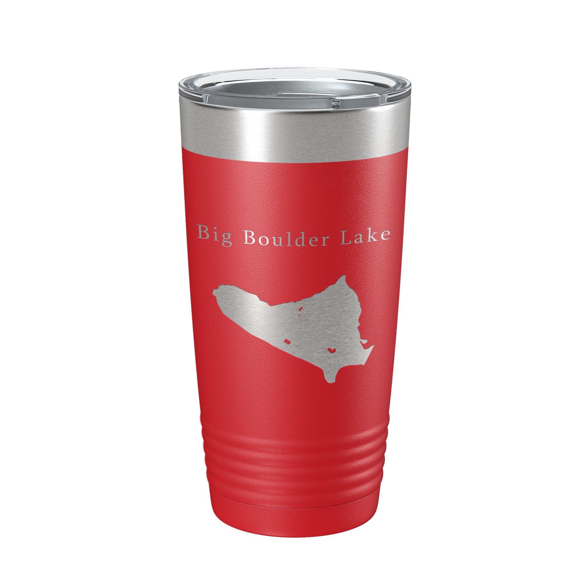 Big Boulder Lake Map Tumbler Travel Mug Insulated Laser Engraved Coffee Cup Pennsylvania 20 oz