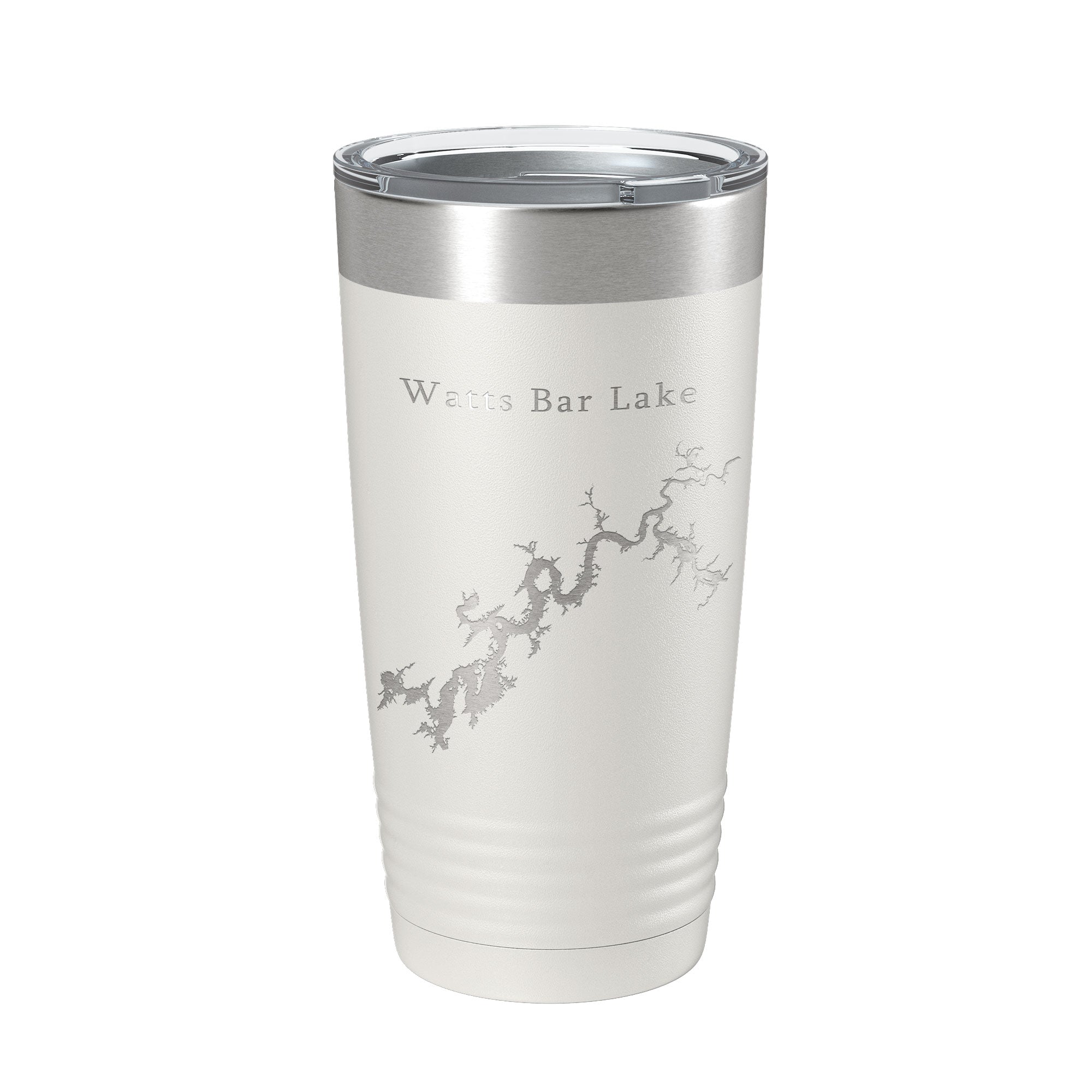 Watts Bar Lake Map Tumbler Travel Mug Insulated Laser Engraved Coffee Cup Tennessee 20 oz