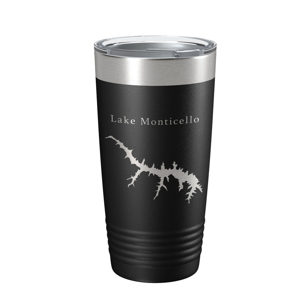 Lake Monticello Map Tumbler Travel Mug Insulated Laser Engraved Coffee Cup Virginia 20 oz