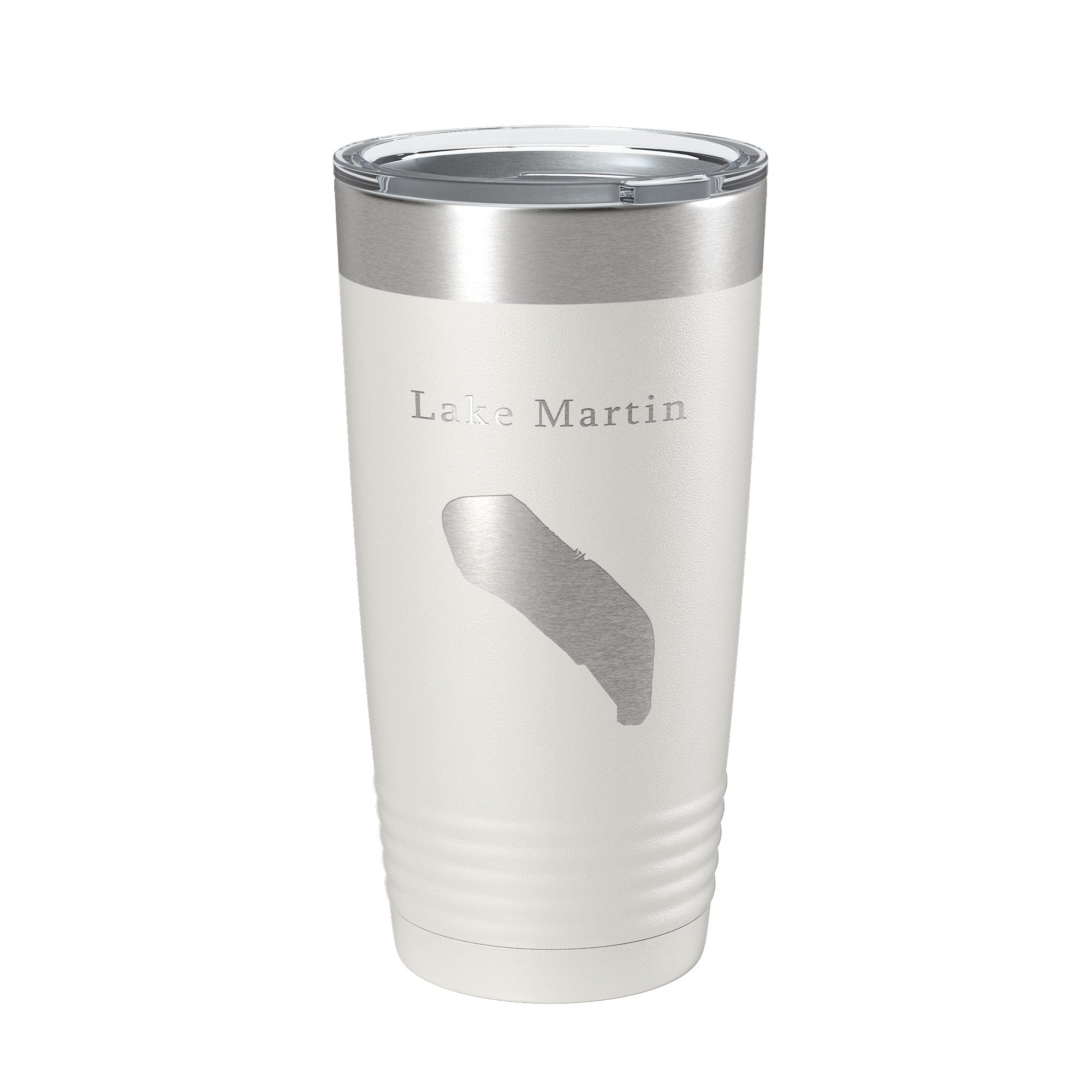 Lake Martin Map Tumbler Travel Mug Insulated Laser Engraved Coffee Cup Louisiana 20 oz