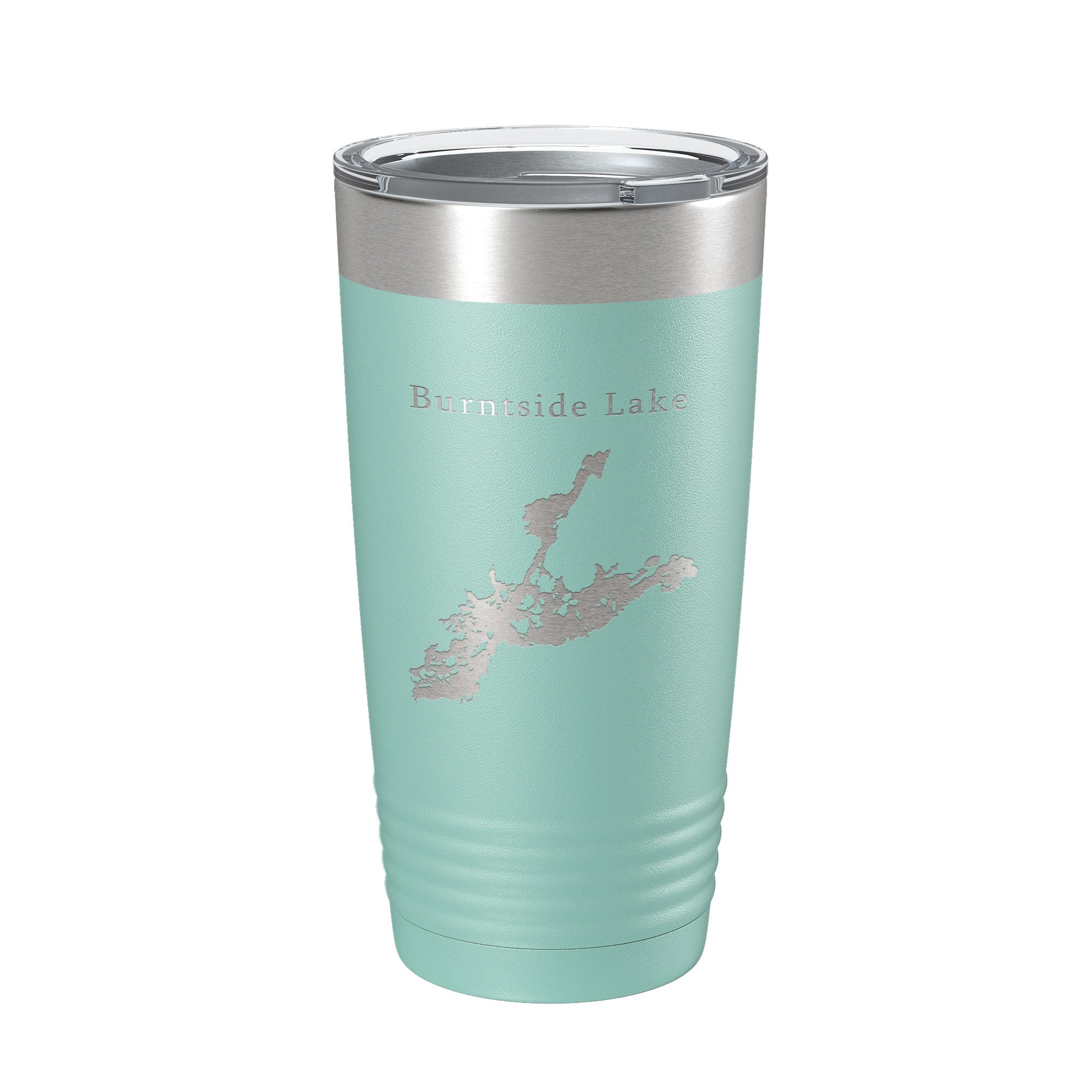 Burntside Lake Map Tumbler Travel Mug Insulated Laser Engraved Coffee Cup Minnesota 20 oz