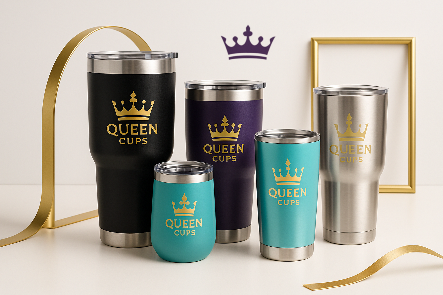 tumbler sales company named queen cups